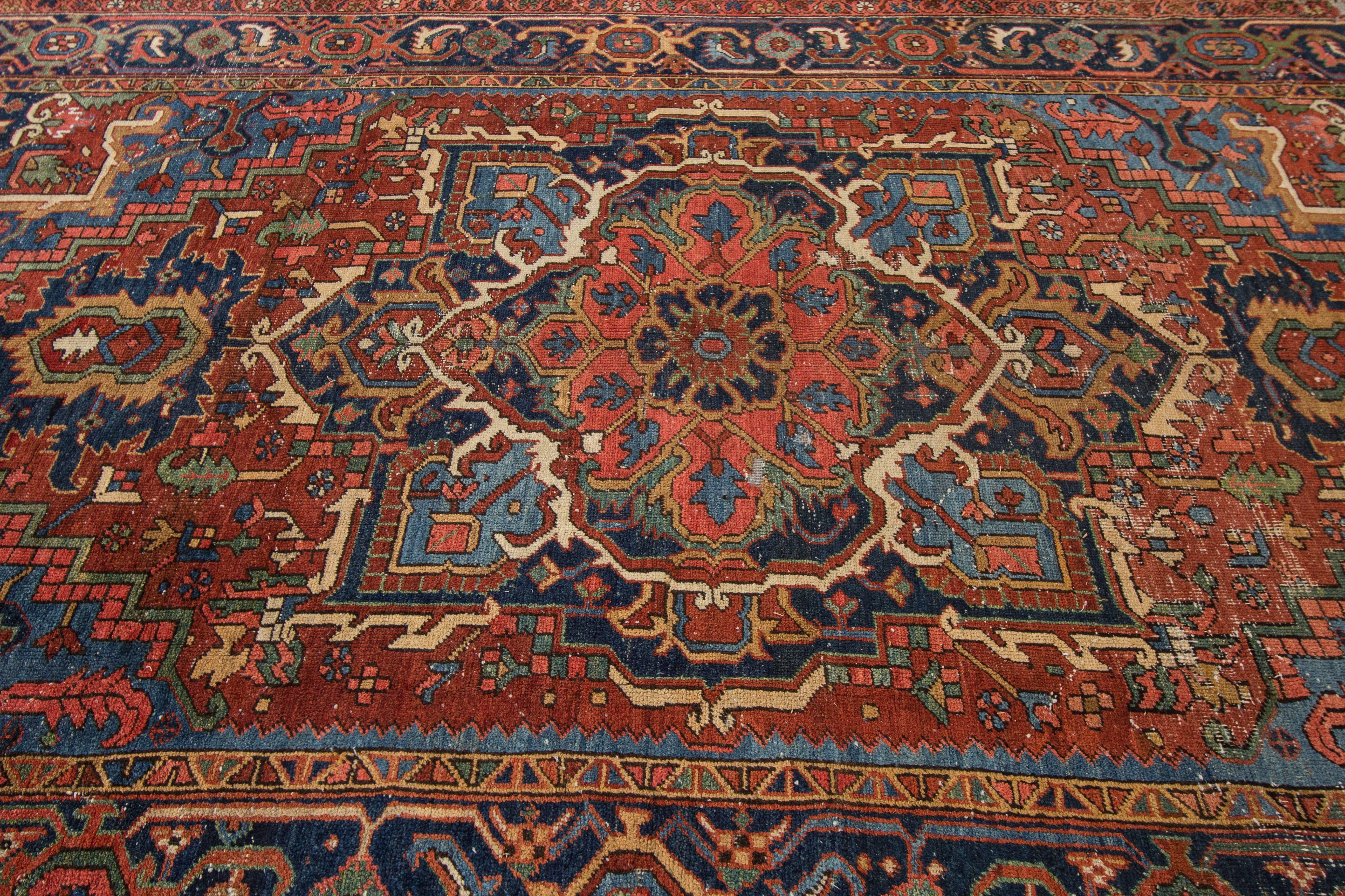 Persian Beautifully Designed Antique Heriz Rug
