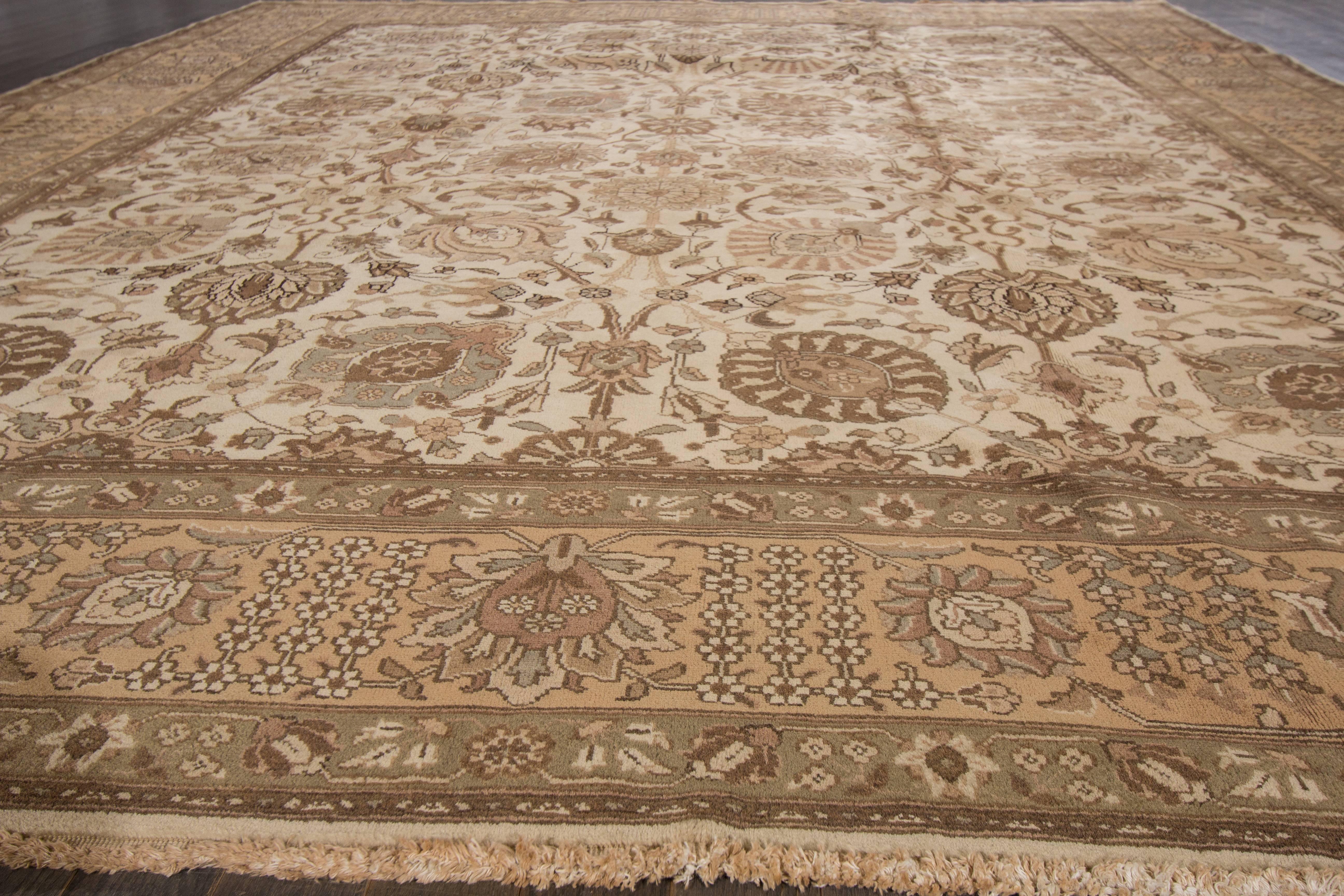 Wool Beautifully Designed Antique Tabriz Rug For Sale