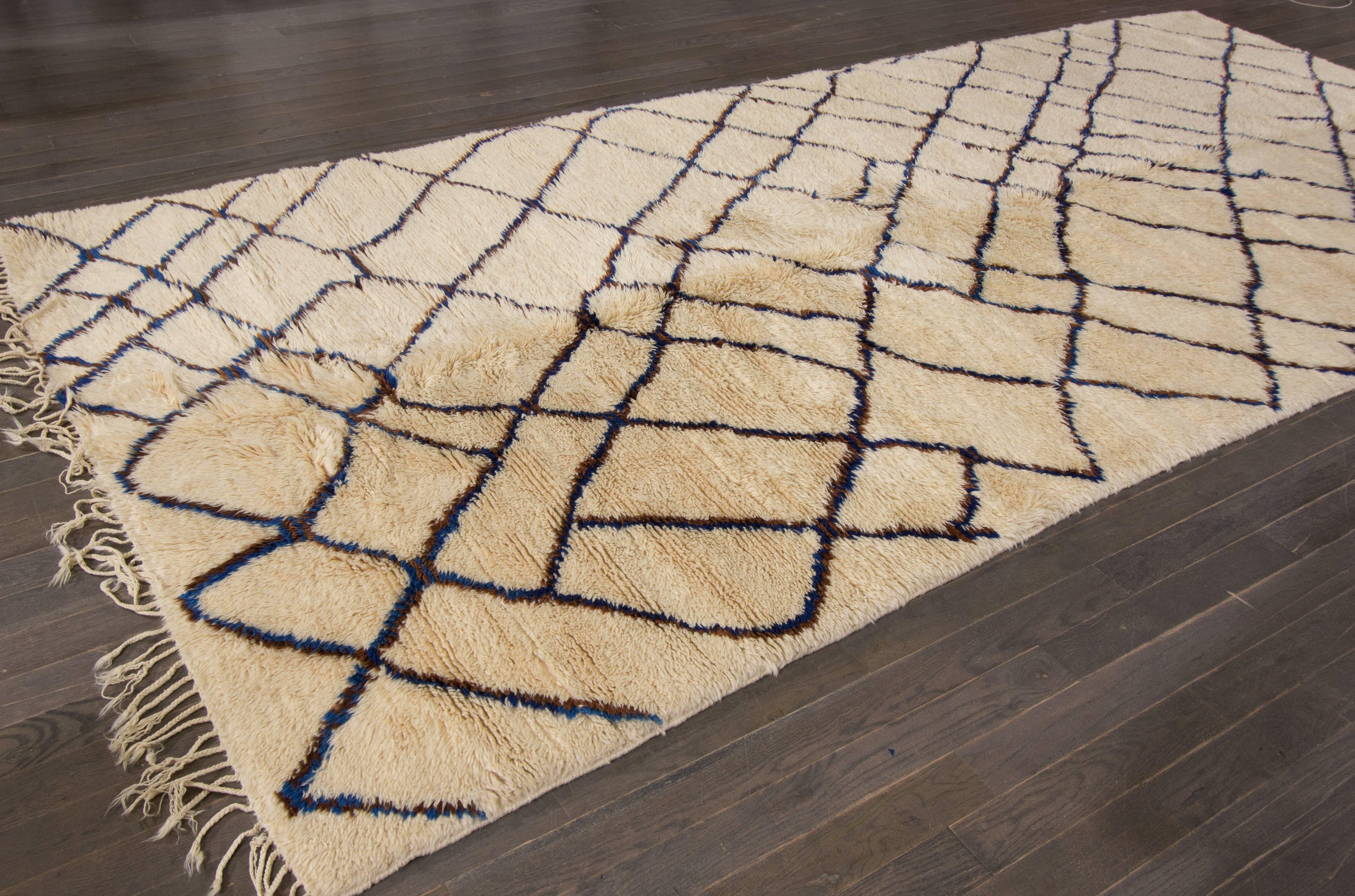 Contemporary 21st Century Modern Moroccan Rug  For Sale