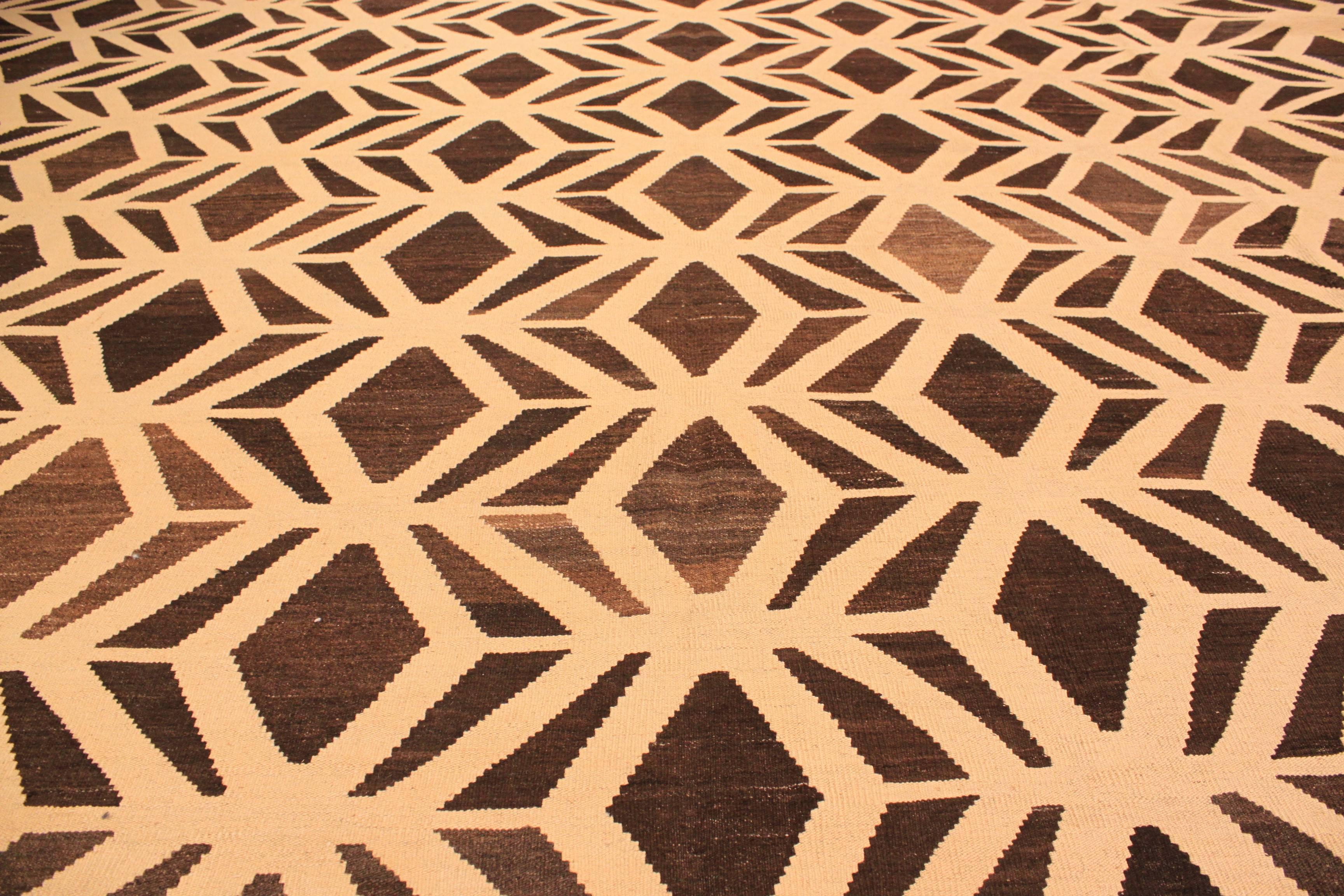 Hand-Knotted Beautifully Designed New Kilim Rug