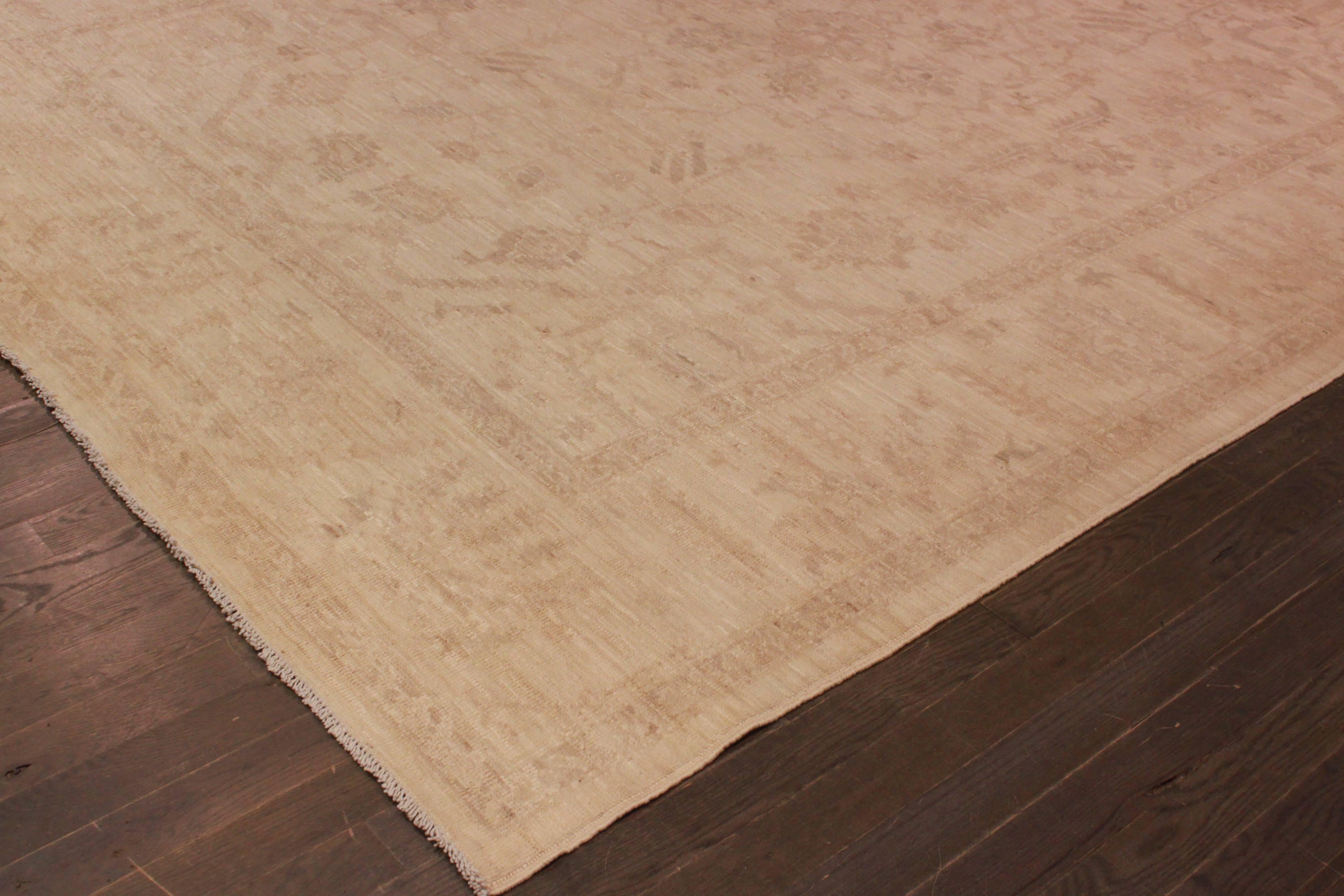 Moderner moderner türkischer Oushak-Teppich im Stil von Modern Moderne 2,9 m x 3,11 m. im Zustand „Hervorragend“ im Angebot in Norwalk, CT