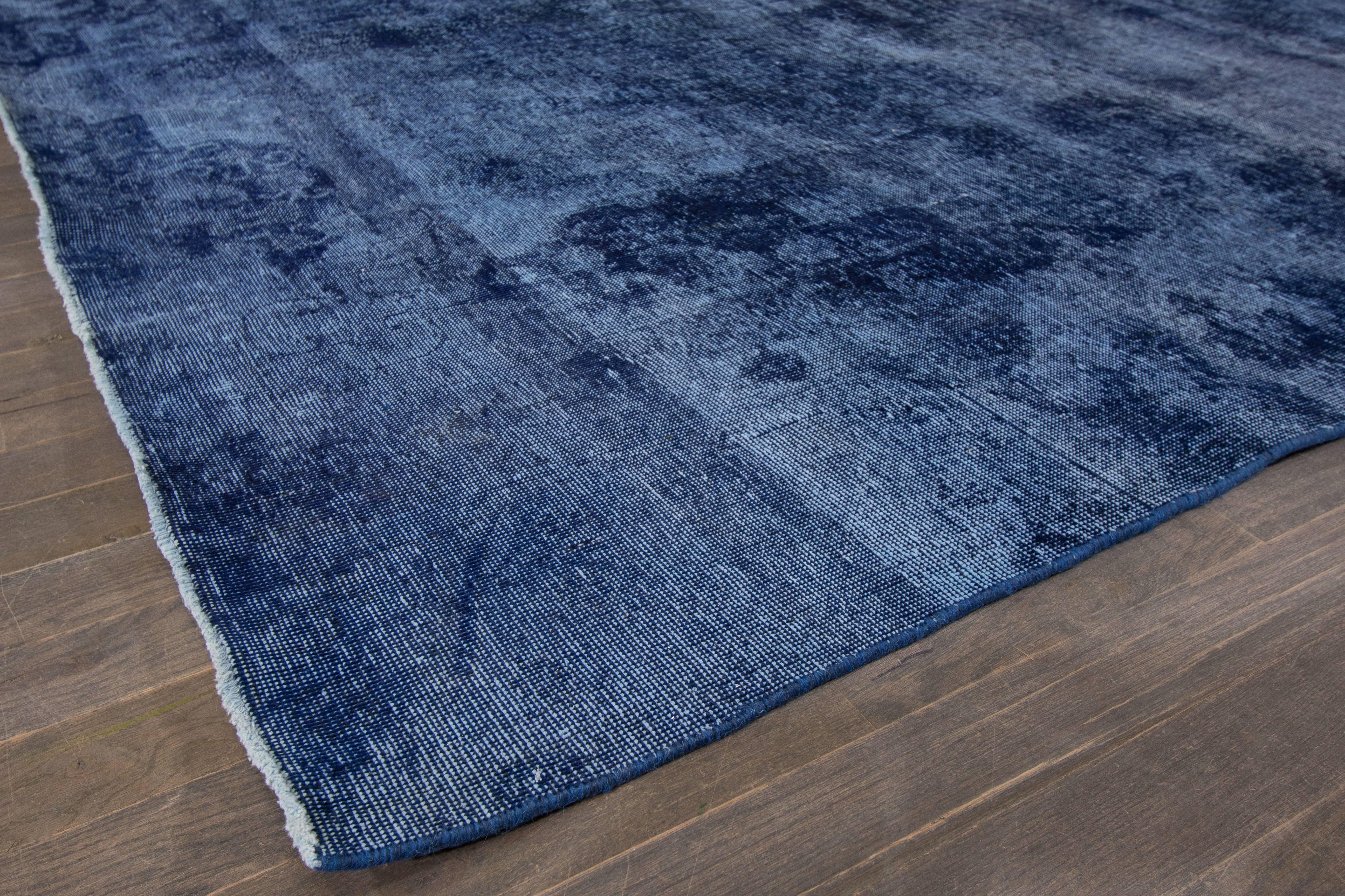 Hand-Carved Simply Nice Square Overdyed Rug
