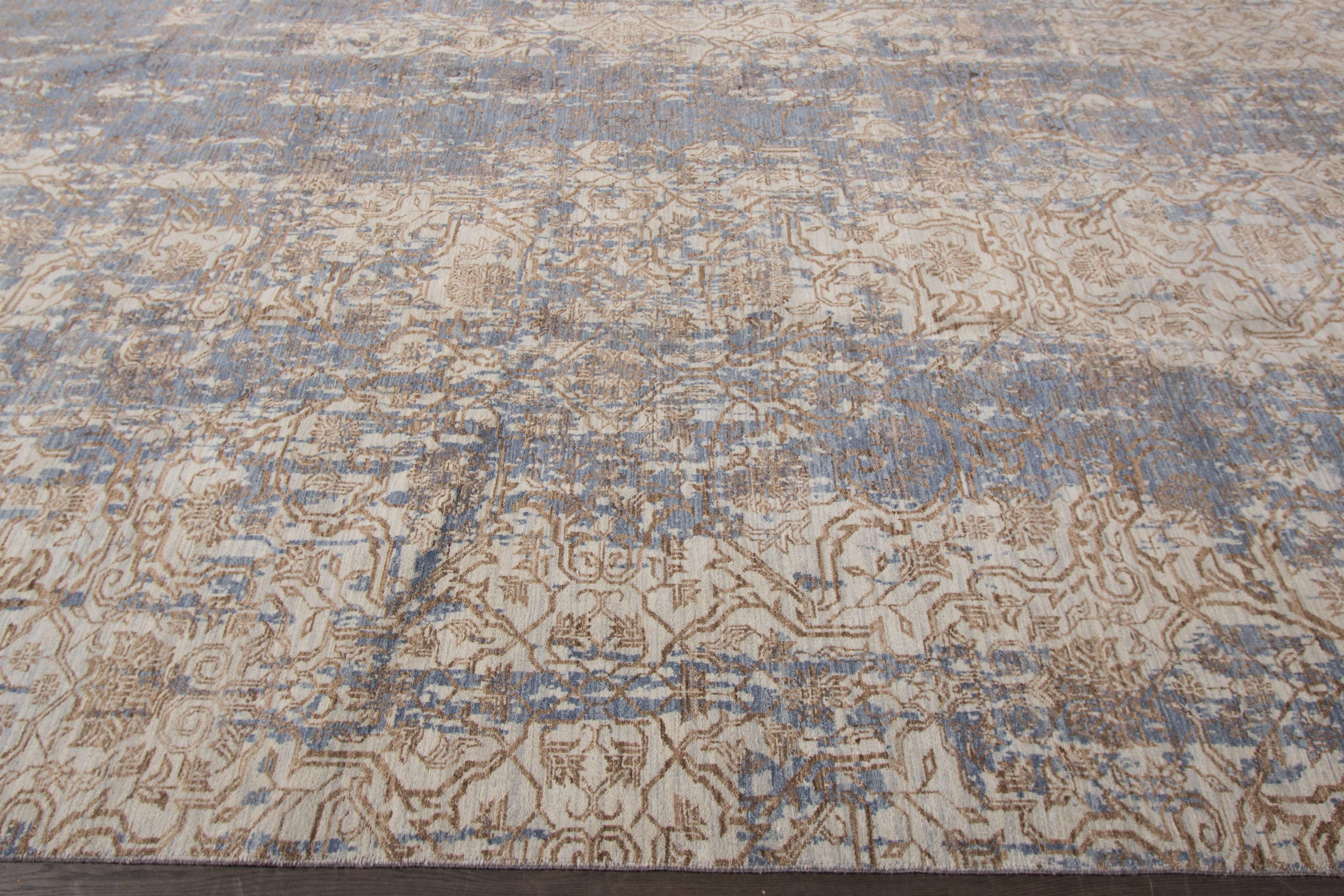 Hand-Knotted Contemporary Tibetan Rug