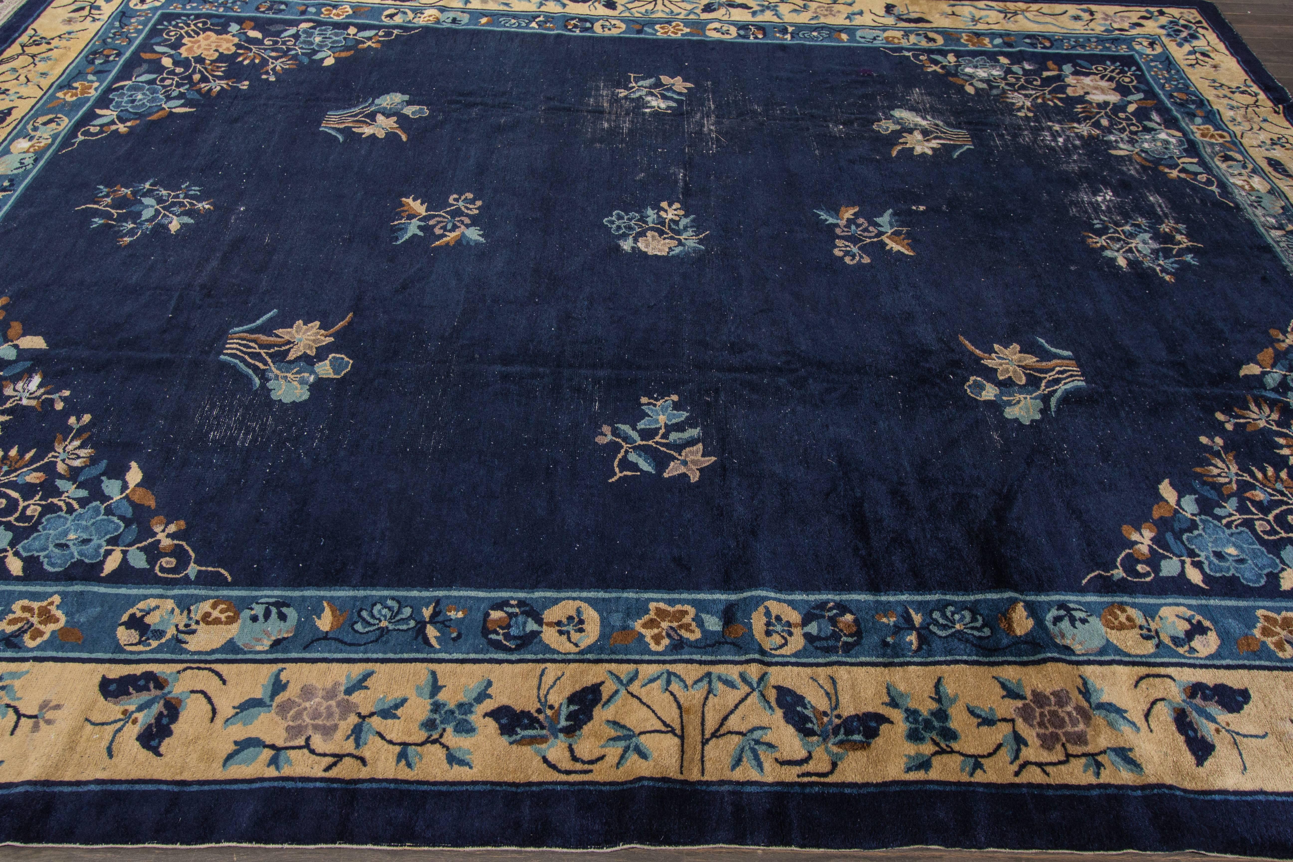 Chinese Peking Rug In Distressed Condition In Norwalk, CT