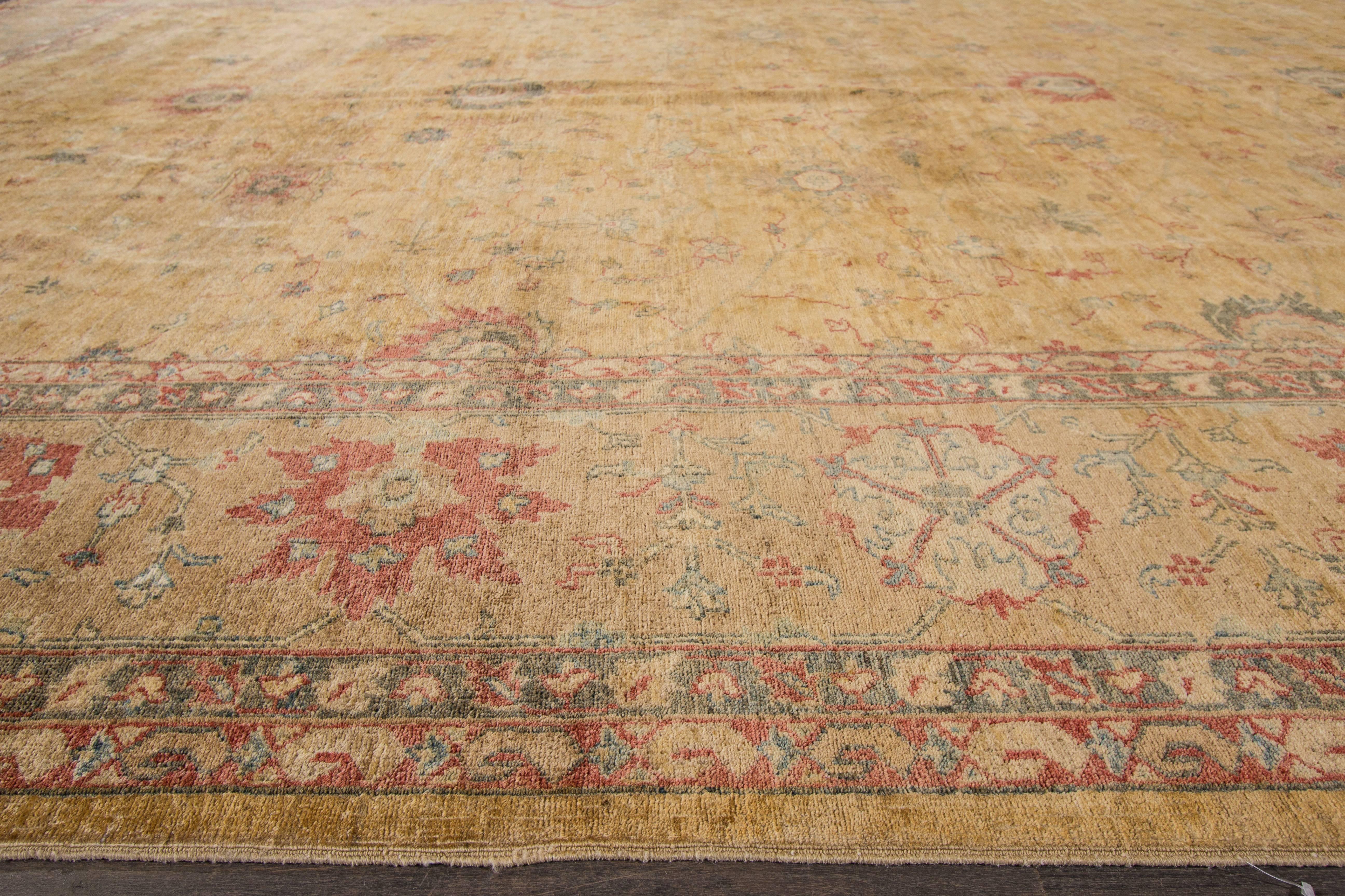 Peshawar-Teppich im Vintage-Stil (Handgeknüpft) im Angebot
