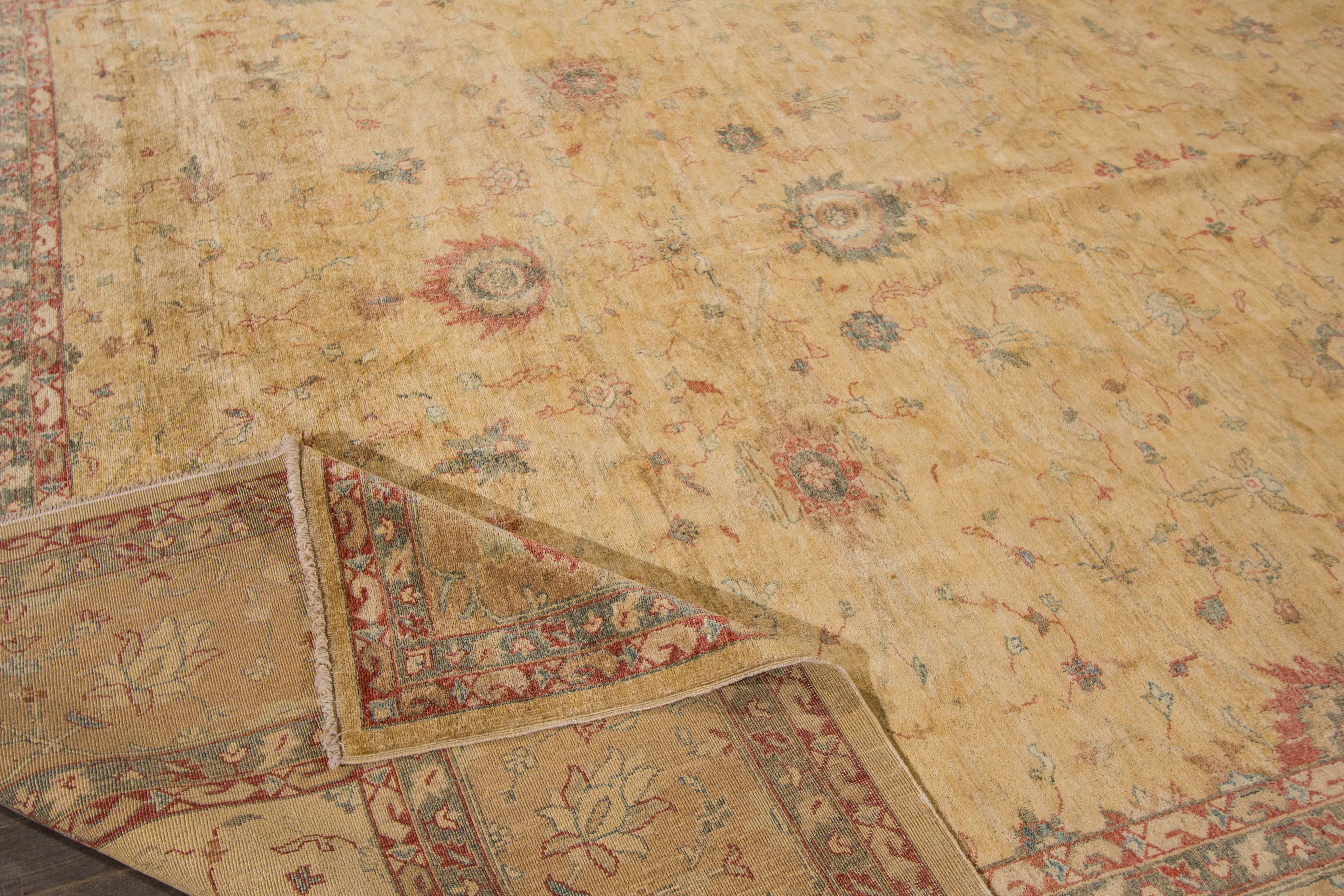 Peshawar-Teppich im Vintage-Stil im Zustand „Hervorragend“ im Angebot in Norwalk, CT