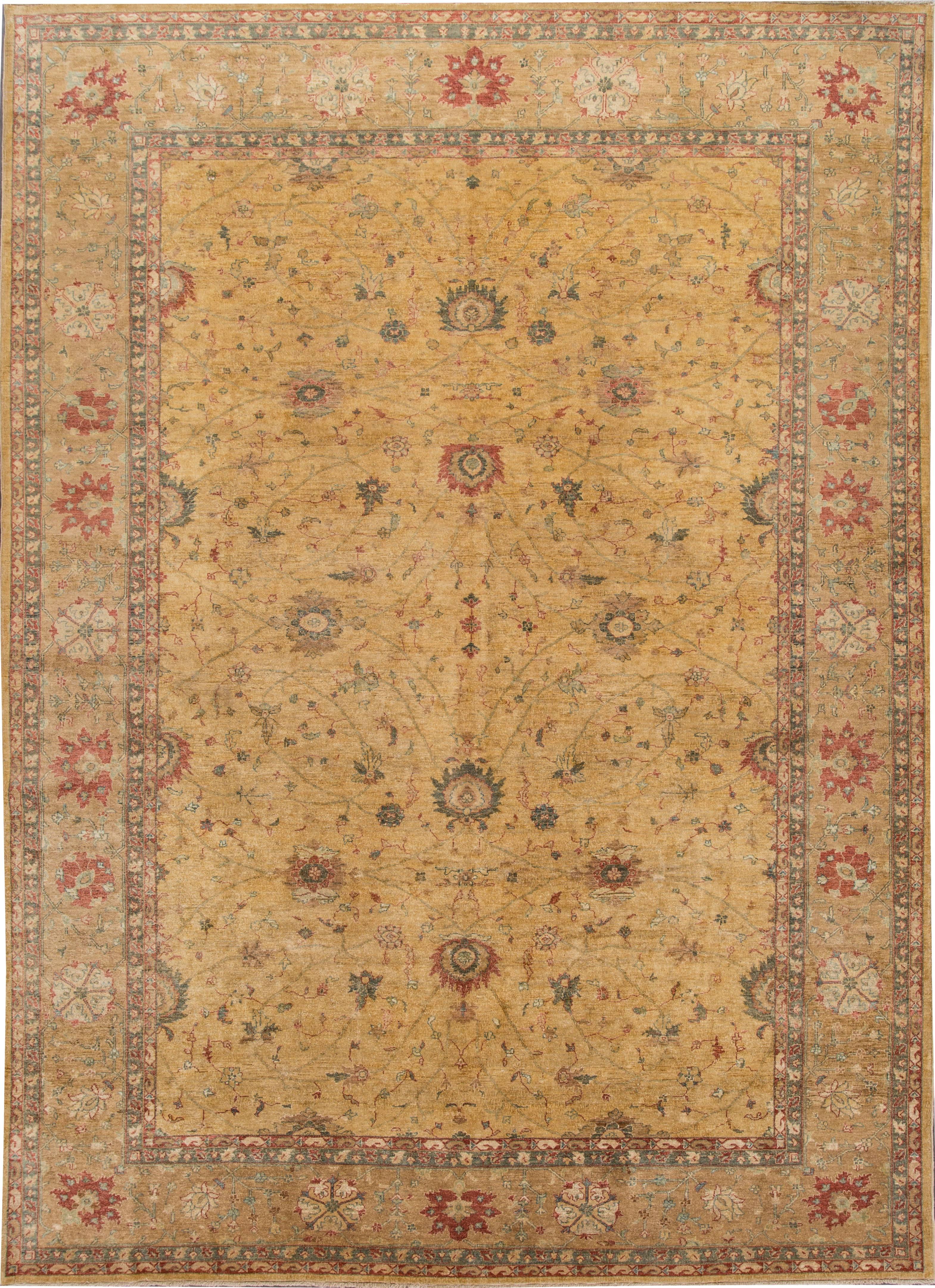 Peshawar-Teppich im Vintage-Stil (Wolle) im Angebot