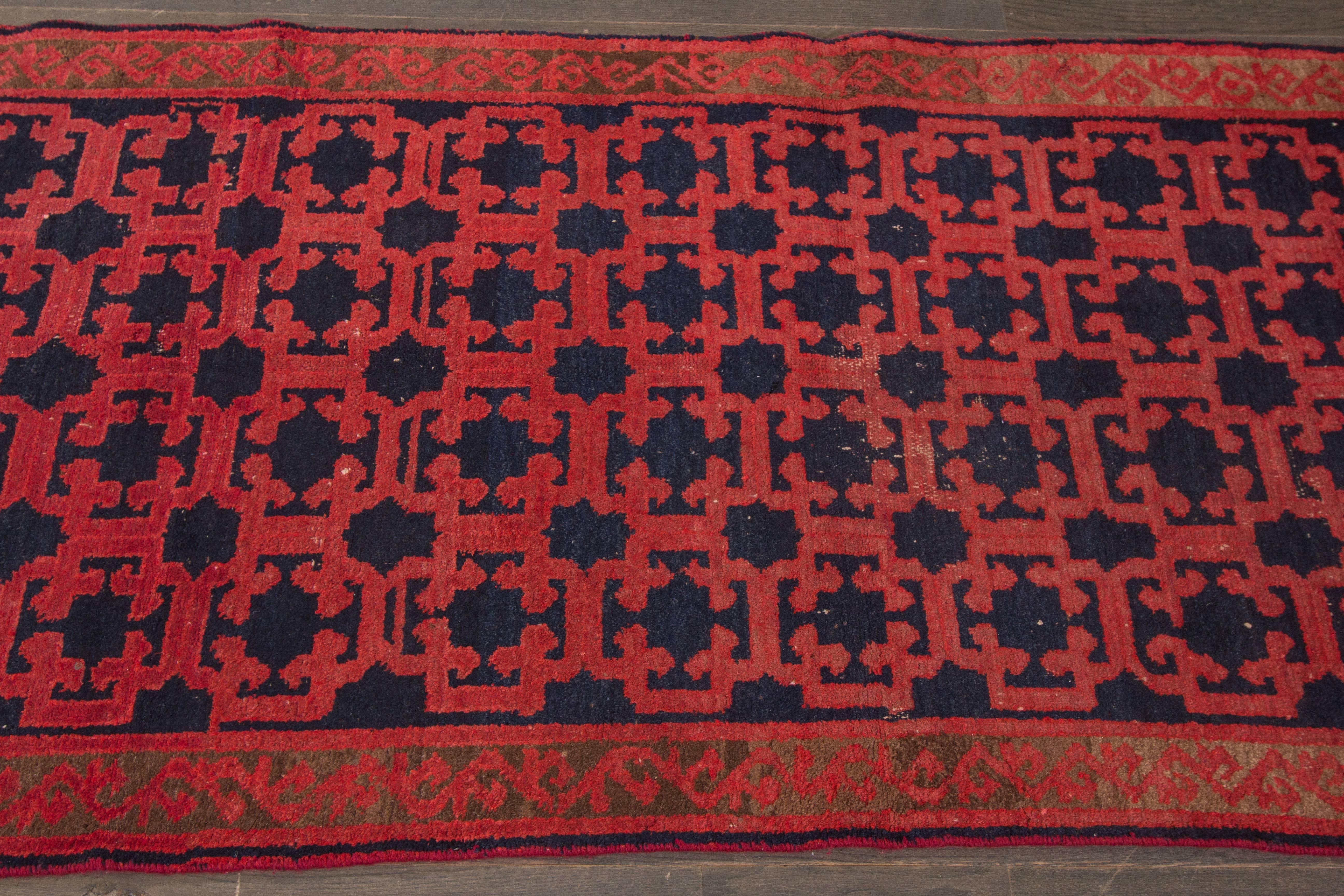 Hand-Knotted Antique Turkish Khotan Carpet