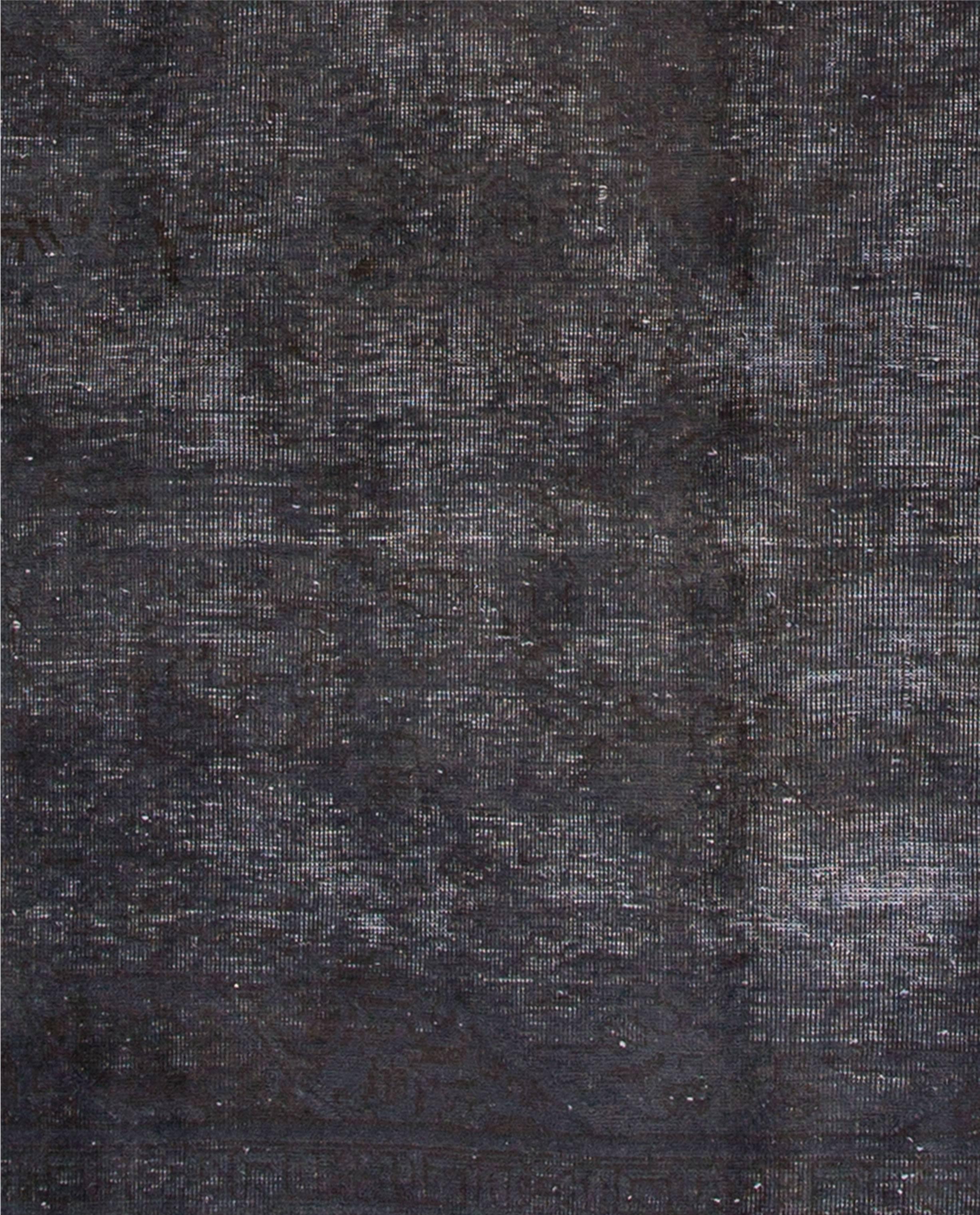 Persian Vintage Blue/Gray Distressed Overdyed Gallery Carpet