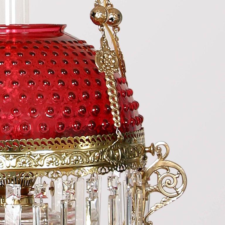 Victorian Parlor Lamp With Cranbury Hobnail Shade For At 1stdibs English Victorian Parlor Lamp With Cranbury Hobnail Shade For
