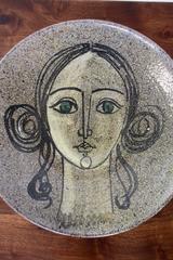 1950s Spanish Ceramic Wall Plaque by Alfaraz
