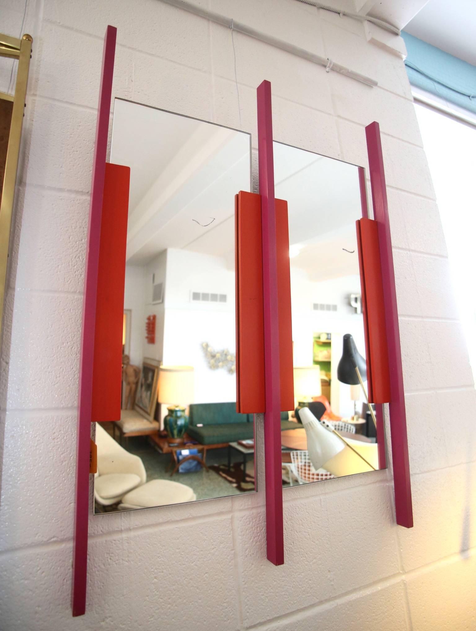 Memphis Style Wall Mirror  In Excellent Condition In St. Louis, MO