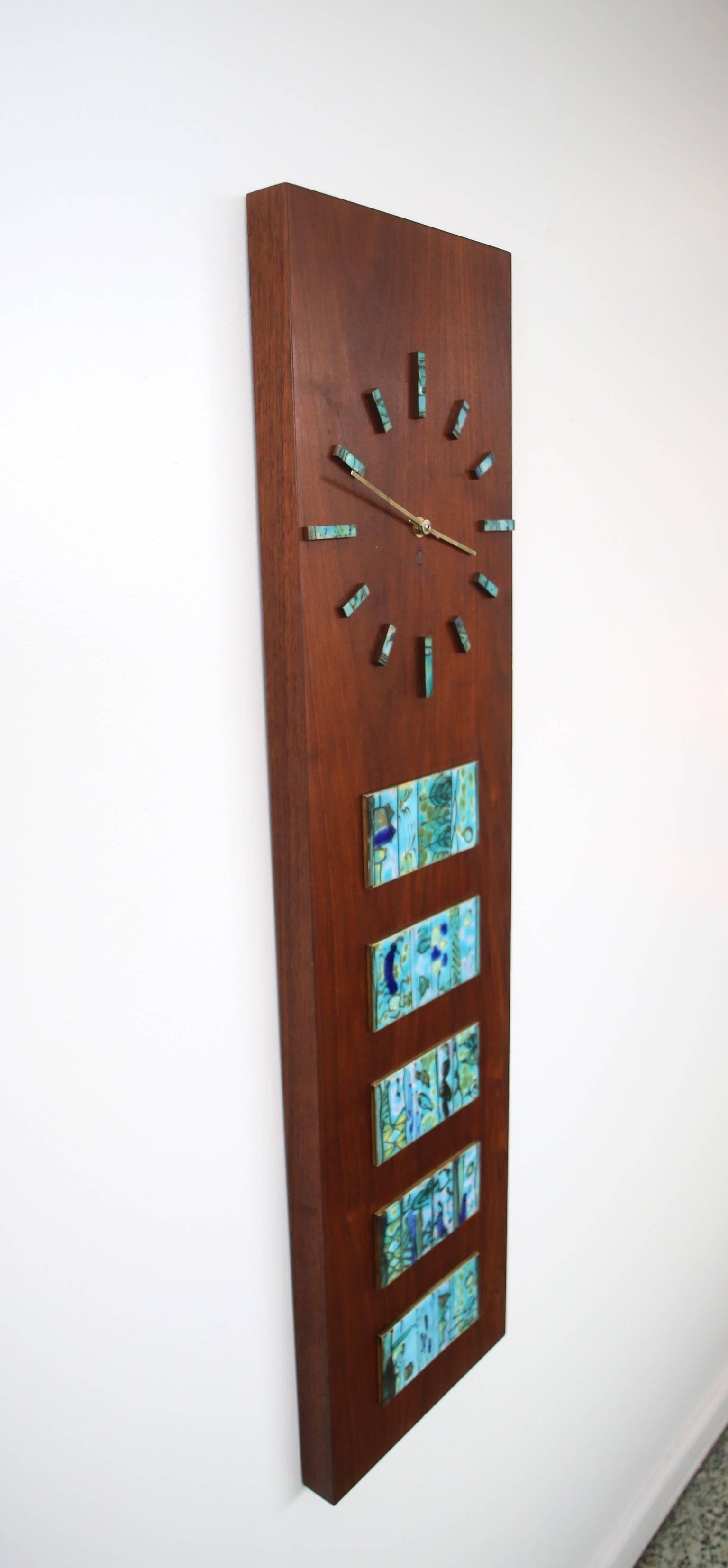 Mid-20th Century Harris Strong Tile Wall Clock