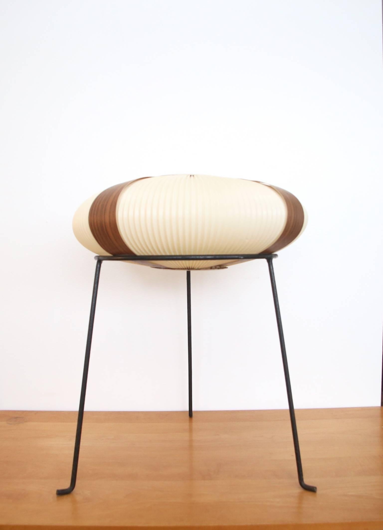 Designer: Unknown.
Manufacturer: Rispal. 
Period/Style: Mid-Century Modern.
Country: France.
Date: 1950s.