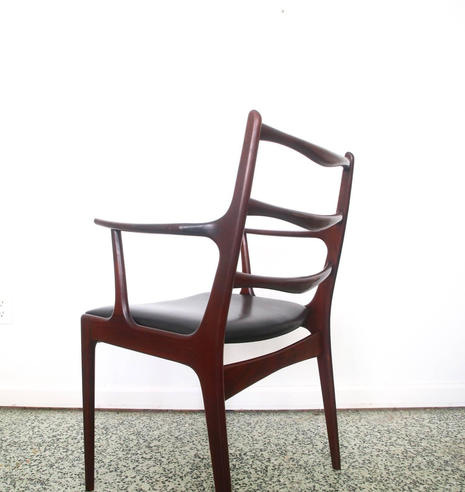 Mid-Century Modern Six Rosewood Johannes Andersen Dining Chairs
