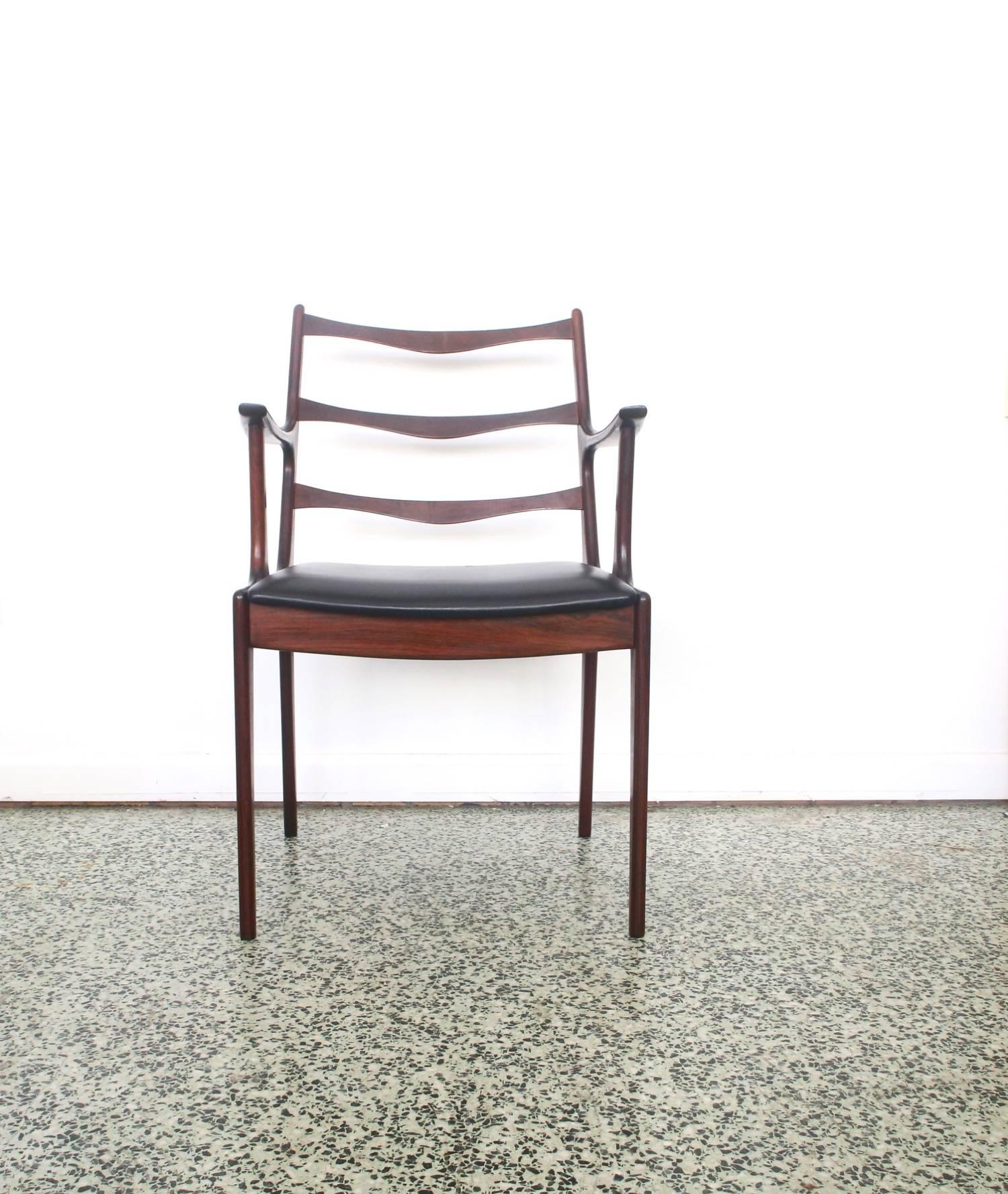 Six Rosewood Johannes Andersen Dining Chairs 4