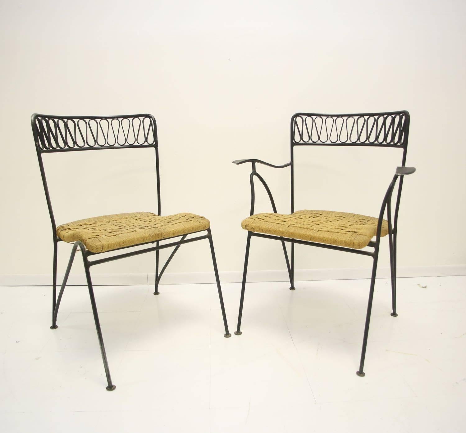 Mid-20th Century Maurizio Tempestini for Salterini Dining Set of Six Chairs and Table