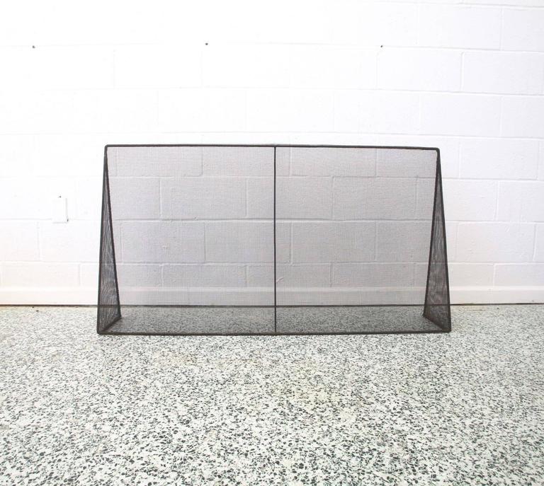 Modernist Fireplace Screen in the Style of George Nelson at 1stDibs