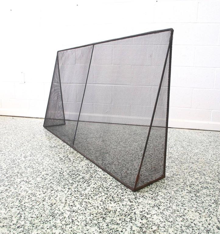 Modernist Fireplace Screen in the Style of George Nelson at 1stDibs
