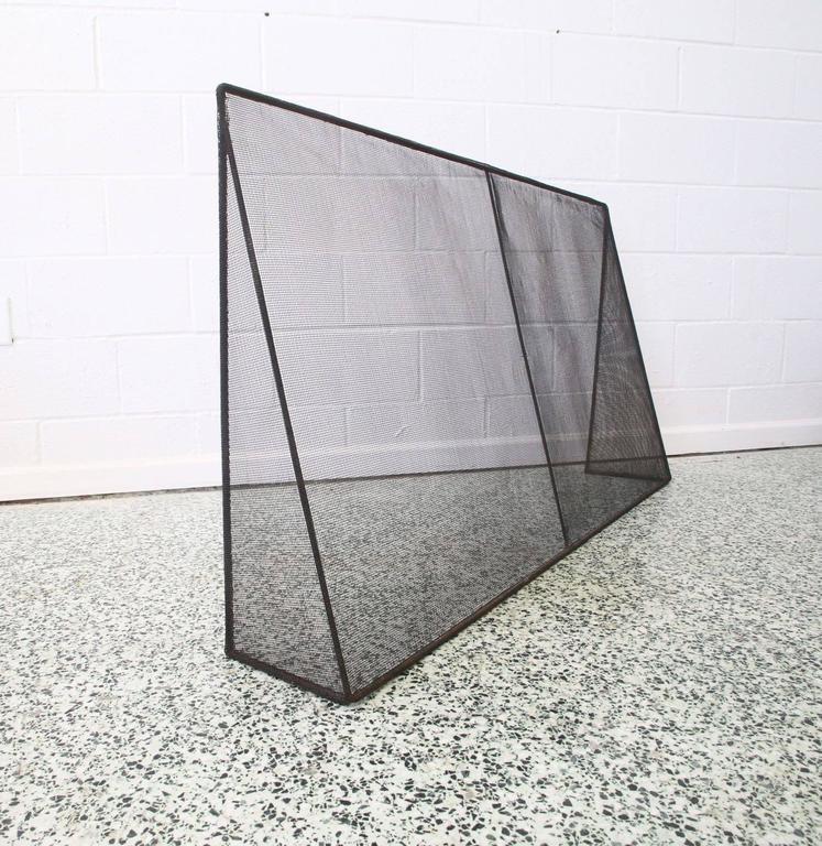 Modernist Fireplace Screen in the Style of George Nelson at 1stDibs