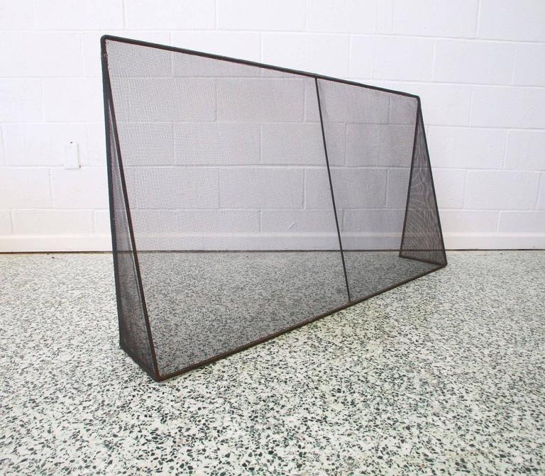 Modernist Fireplace Screen in the Style of George Nelson at 1stDibs