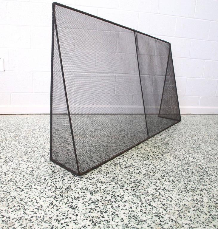 Modernist Fireplace Screen in the Style of George Nelson at 1stDibs