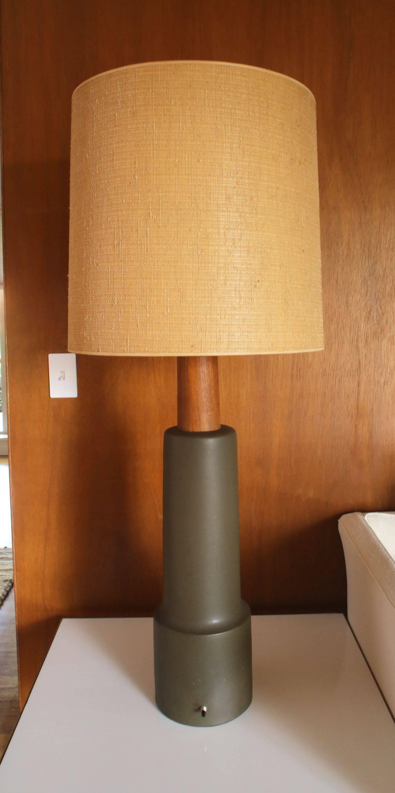 Ceramic Monumental Martz Pottery Table Floor Lamp For Sale