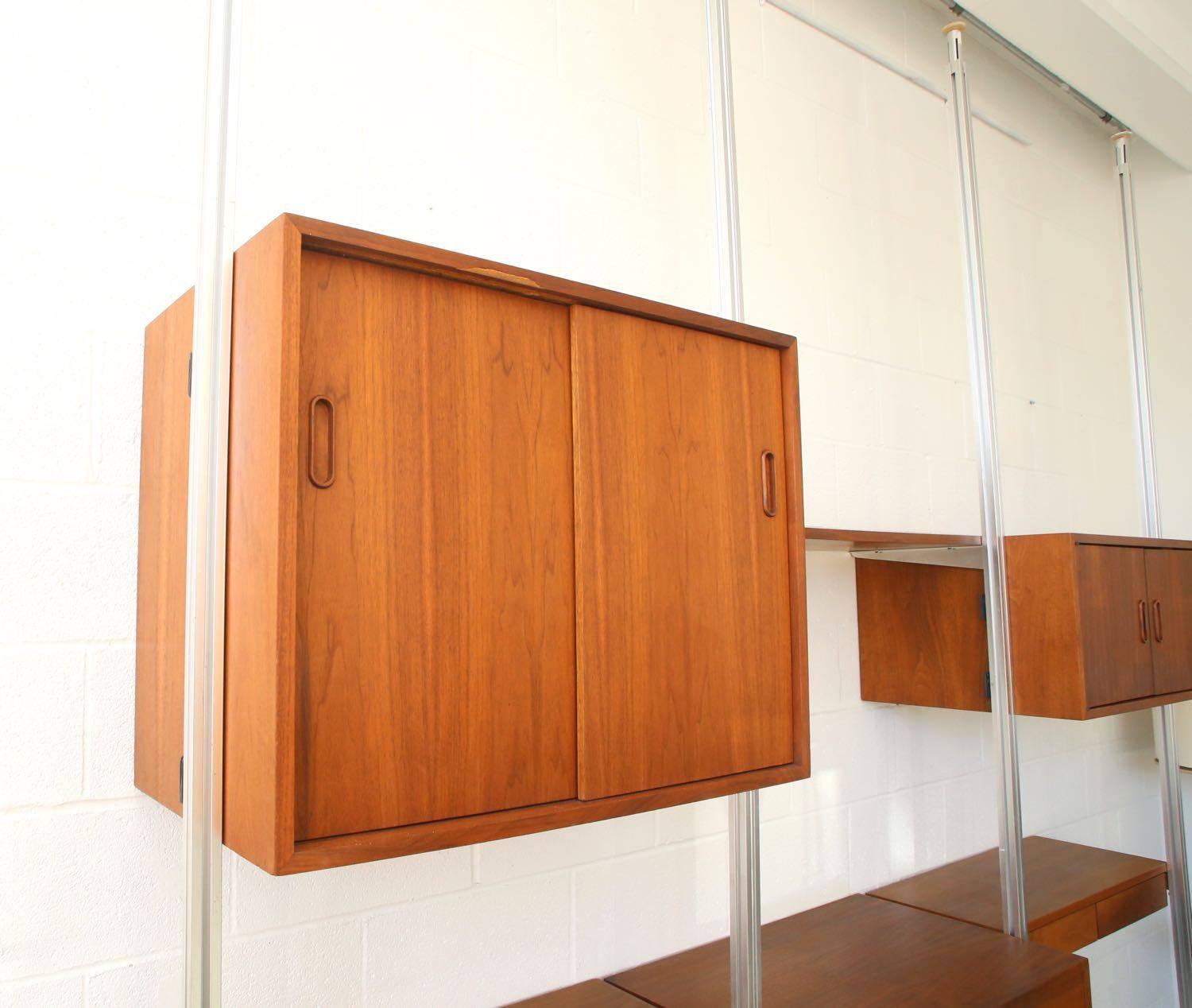 Three Bay George Nelson Omni Storage System Desk Wall Unit In Good Condition In St. Louis, MO