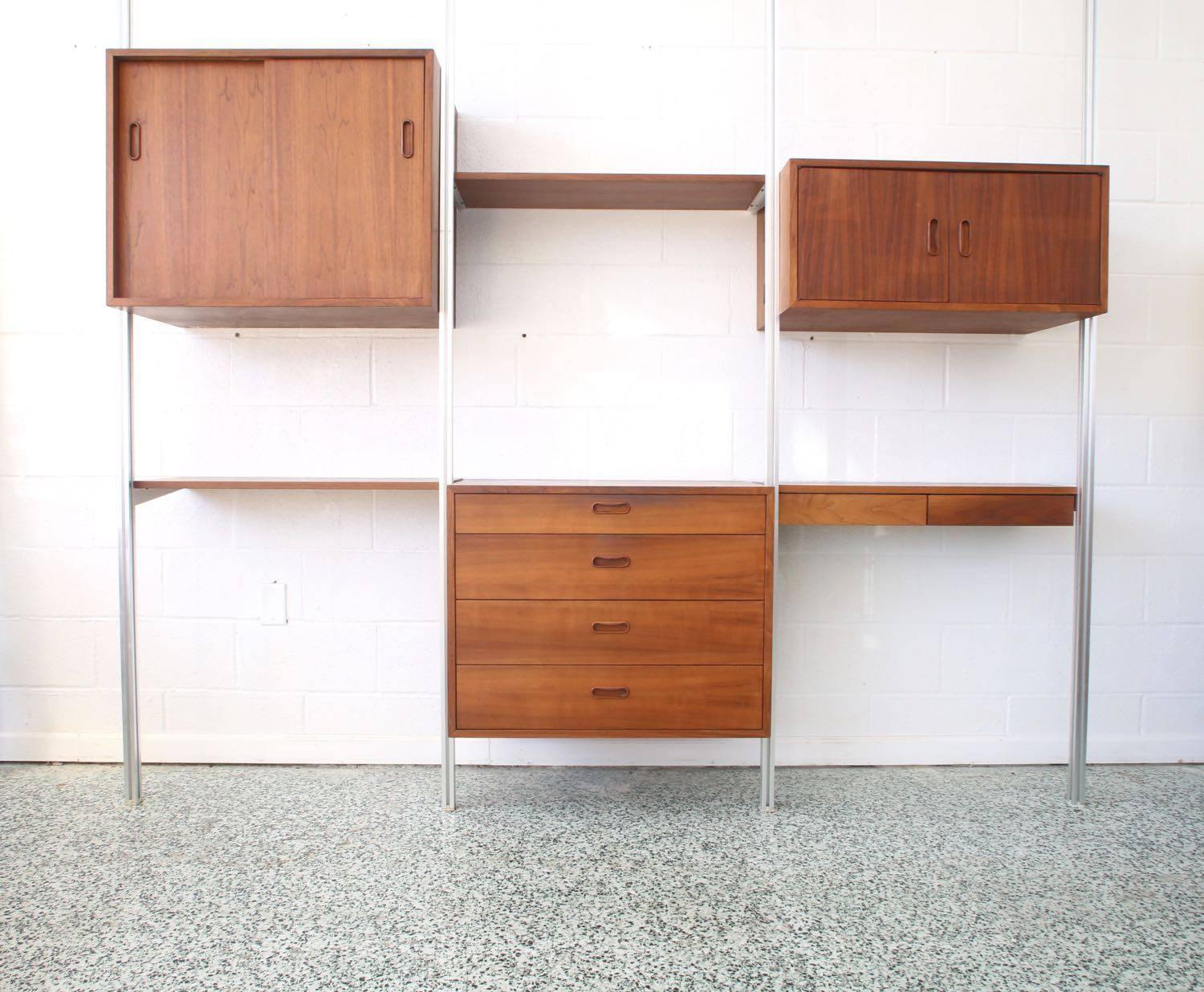 Three Bay George Nelson Omni Storage System Desk Wall Unit 1