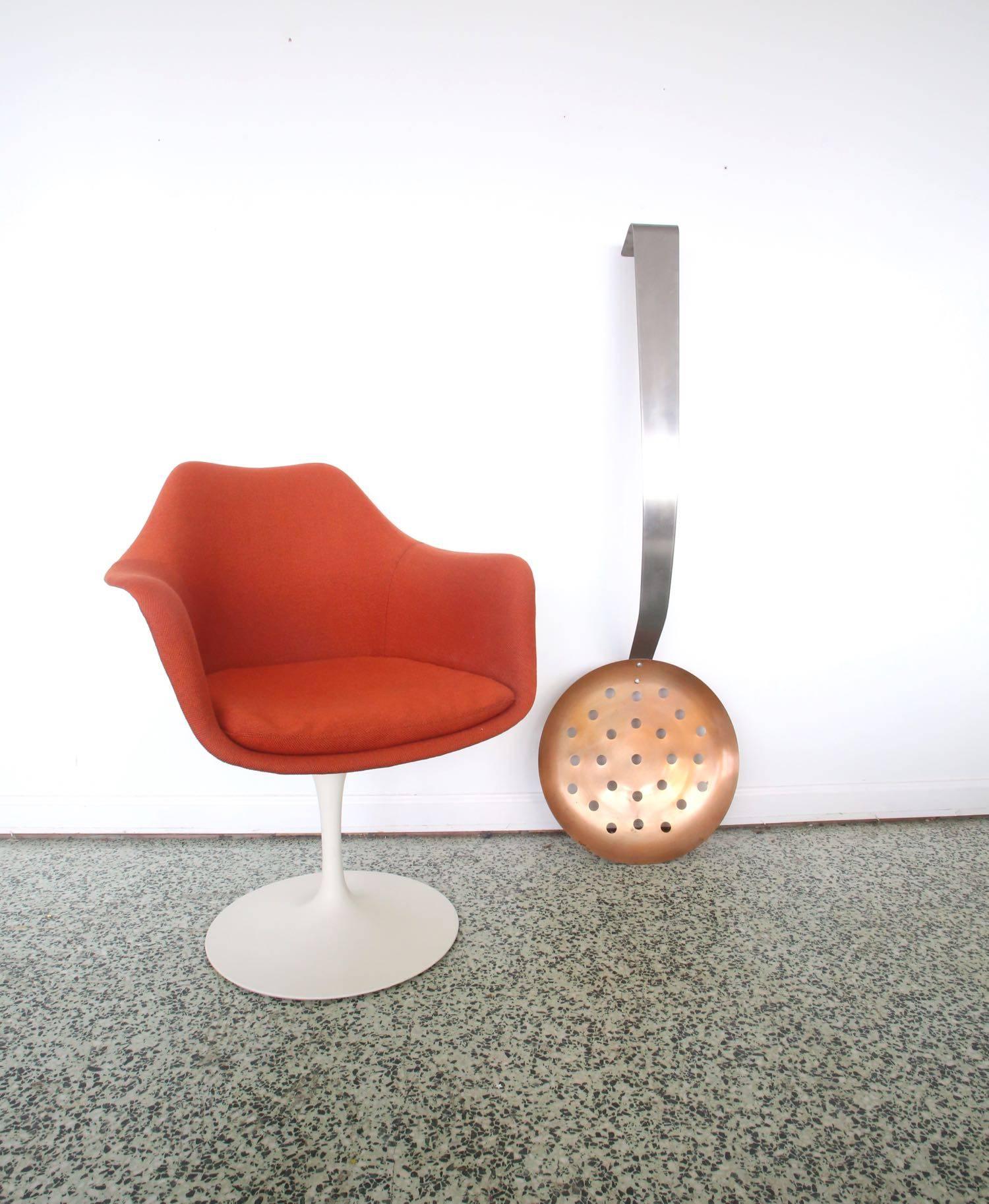 C Jere Copper Sculpture Slotted Spoon Oversized Utensil In Excellent Condition In St. Louis, MO