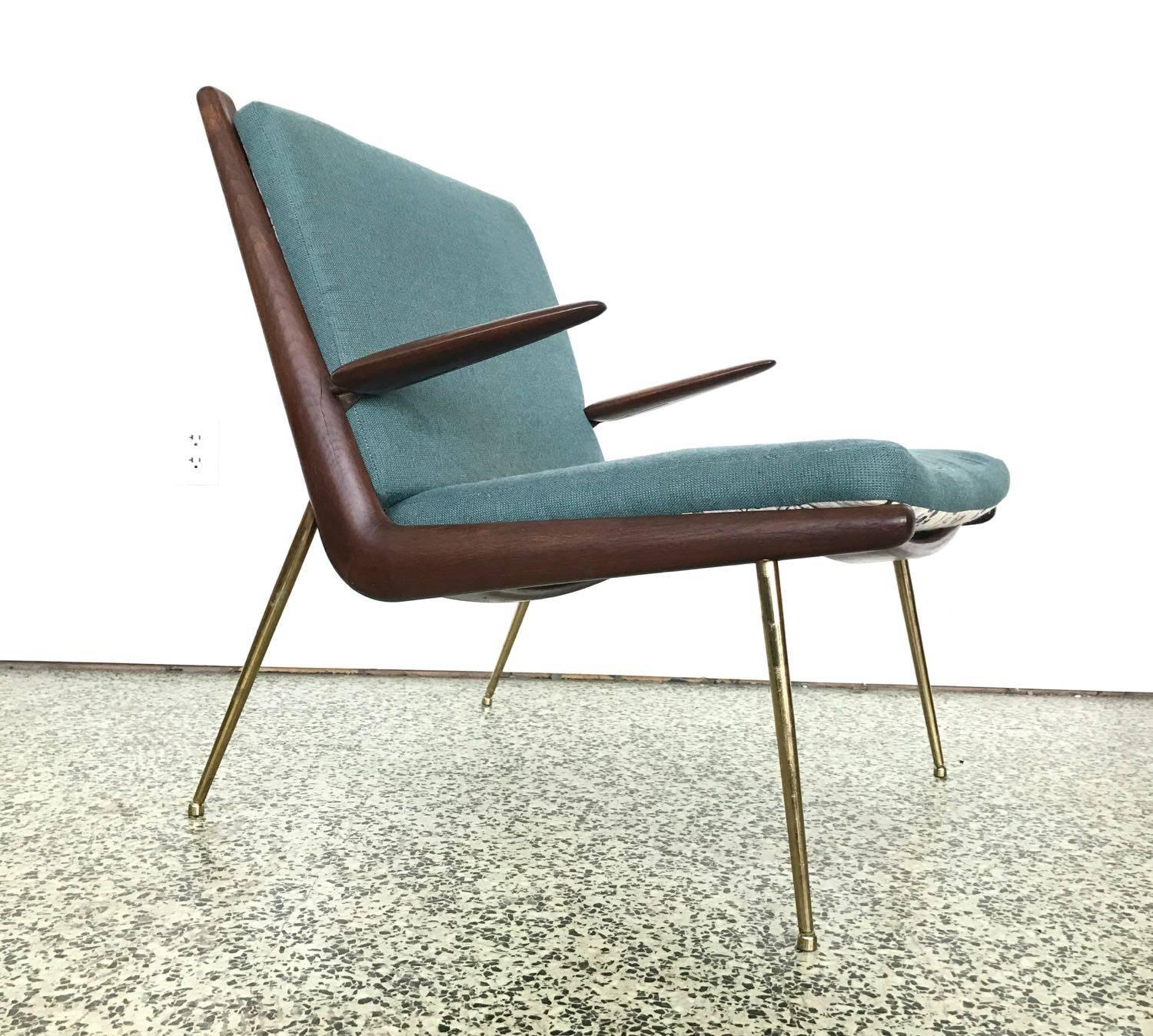 Mid-Century Modern FD135 'Boomerang' Chair by Peter Hvidt + Orla Mølgaard-Nielsen