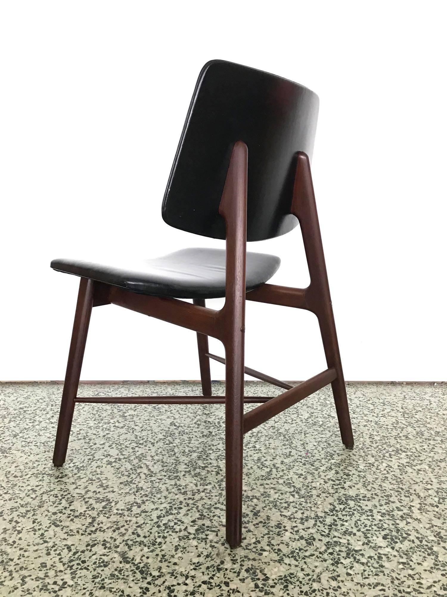 Mid-Century Modern Four Rosewood Arne Vodder Dining Chairs