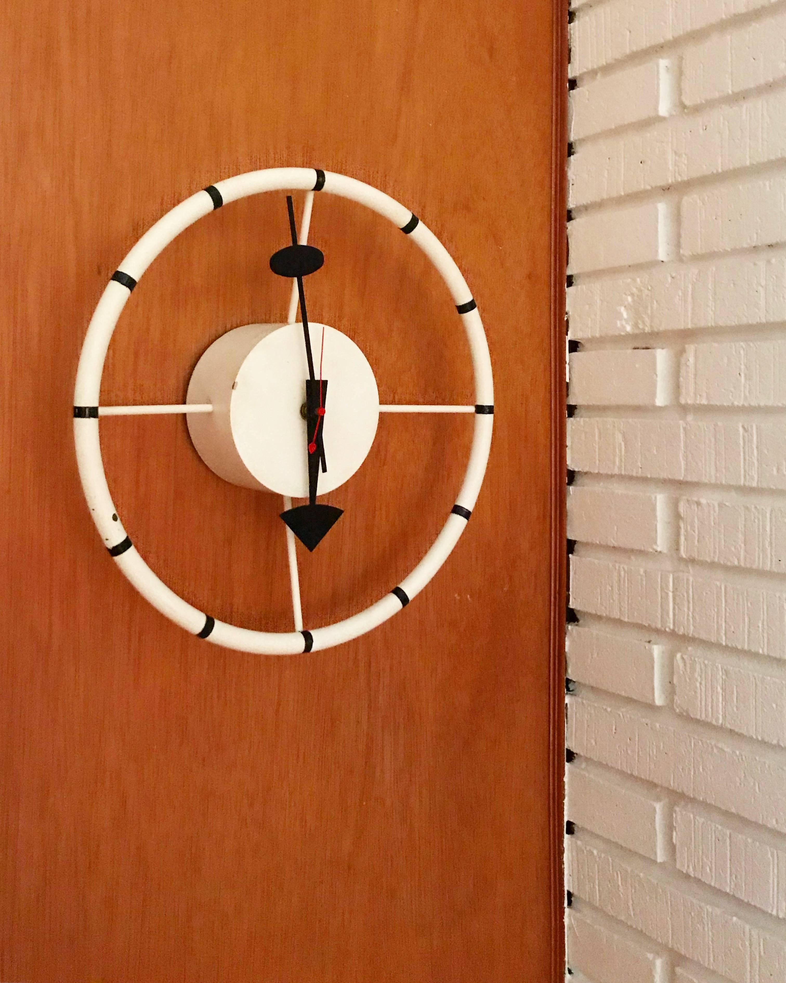 Mid-Century Modern Steering Wheel Wall Clock by George Nelson for Howard Miller