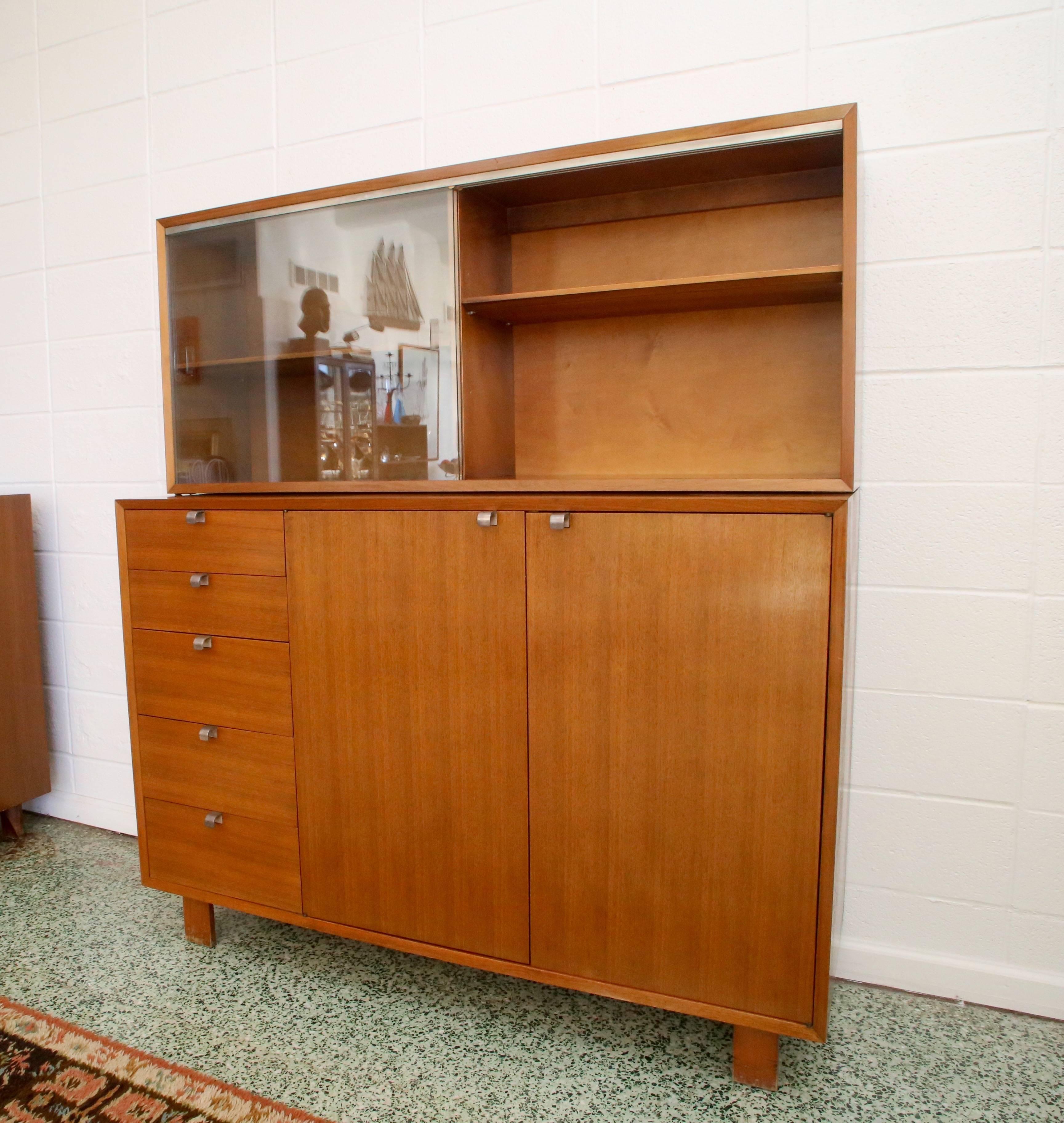 North American Beautiful Sideboard Credenza with Hutch by George Nelson for Herman Miller