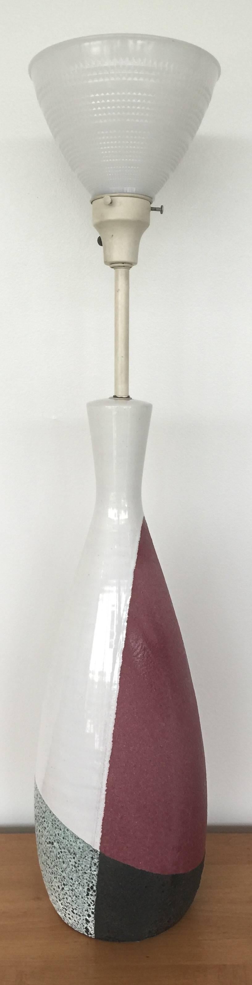 Mid-Century Modern Ettore Sottsass Ceramic Lava Glaze Lamp for Raymor
