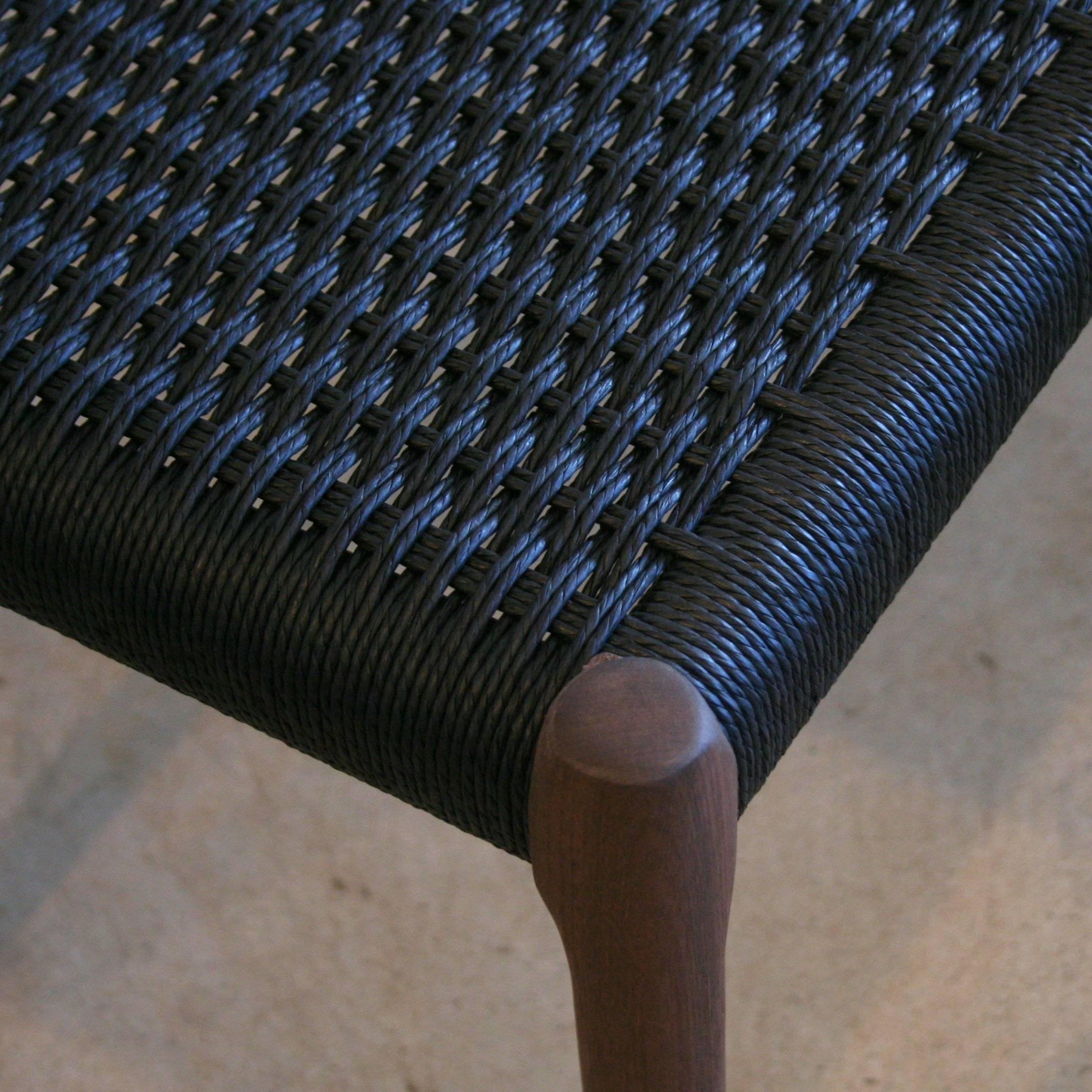 Oiled Woven Rope Bench by N.O. Moller