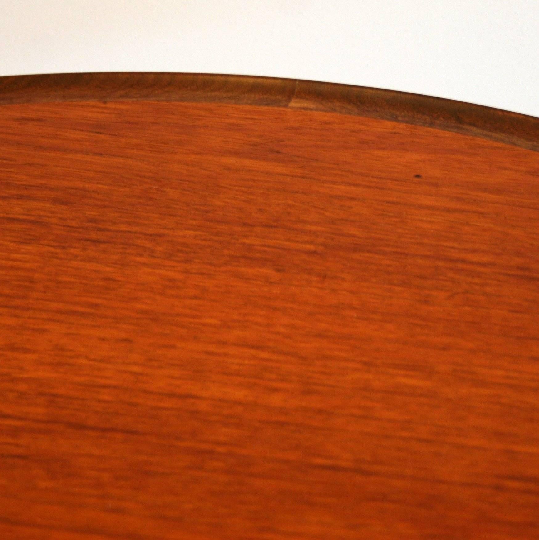 Scandinavian Modern Vintage Danish Teak Round Coffee Table by Peter Hvidt