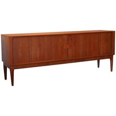 Vintage Danish Teak Sideboard with Tambour Doors