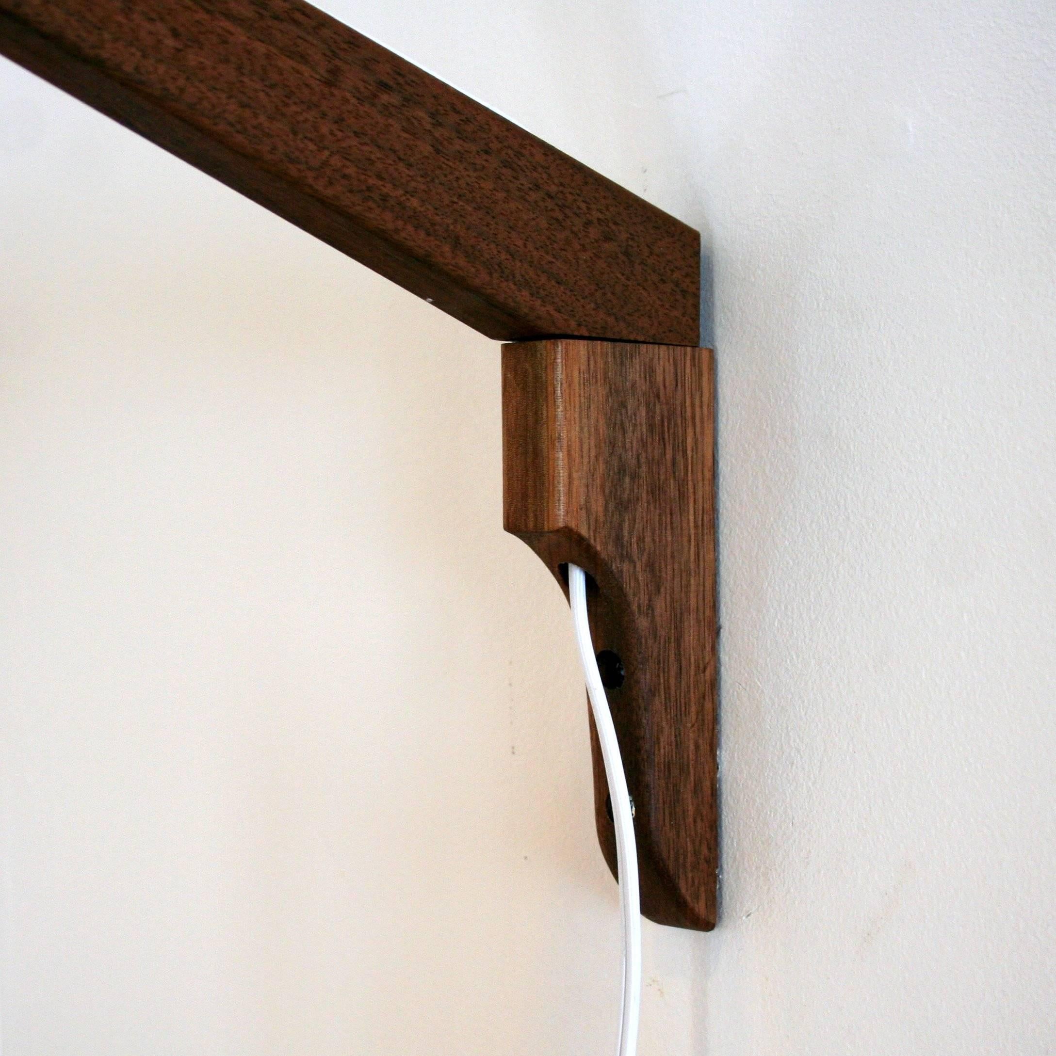 Pin-Up Wall Mount Walnut Lotte Lamp by Lotte & Gunner Bostlund In Excellent Condition In Vancouver, BC