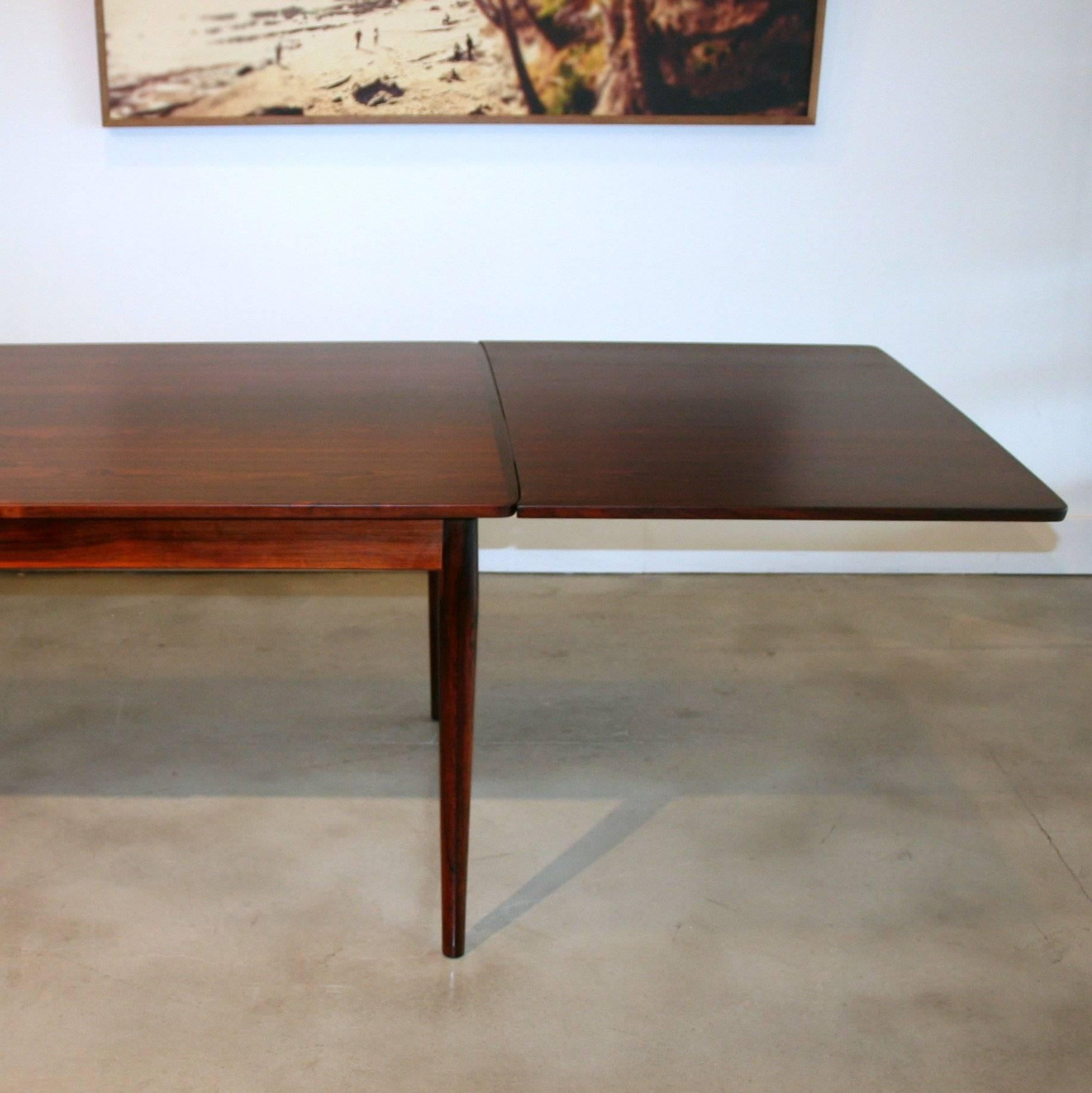 Vintage Danish Rosewood Dining Table by Neils Otto Møller In Excellent Condition In Vancouver, BC