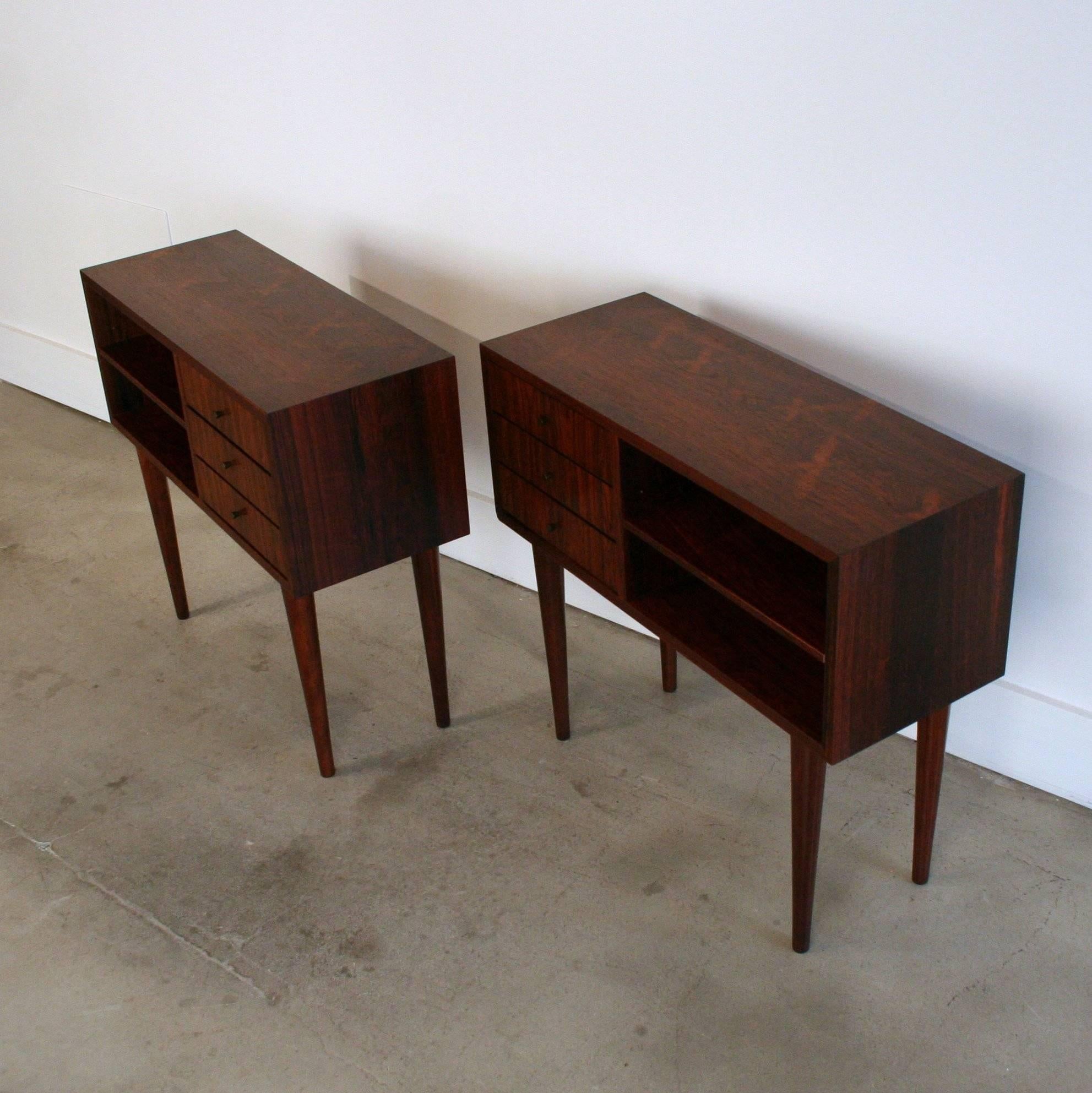 Mid-20th Century Pair of Vintage Danish Rosewood End Table