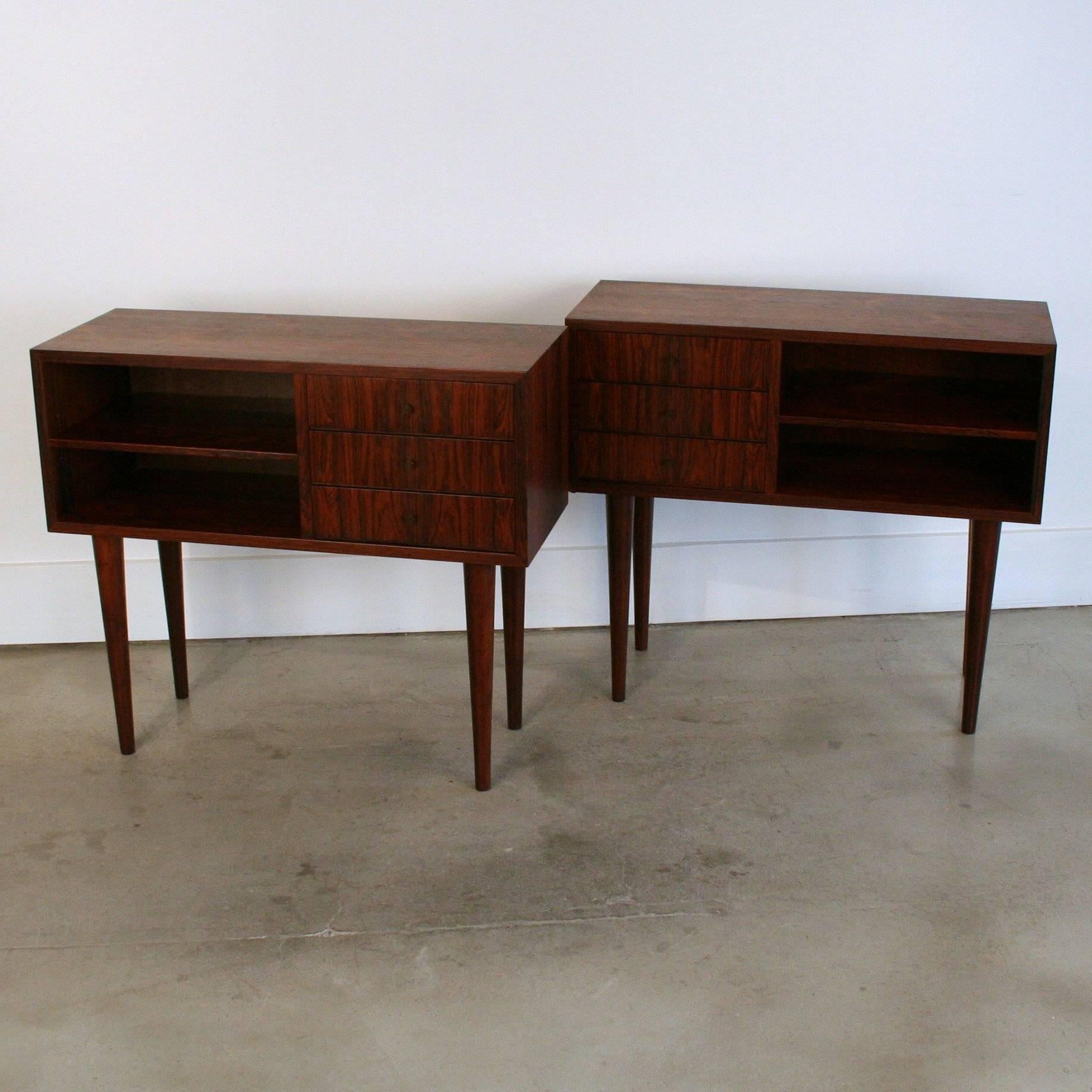Pair of Vintage Danish Rosewood End Table 1