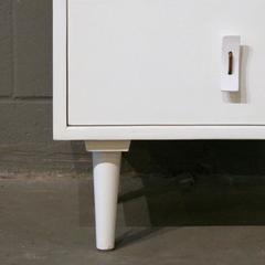 Vintage Inspired White Narrow Three-Drawer Dresser