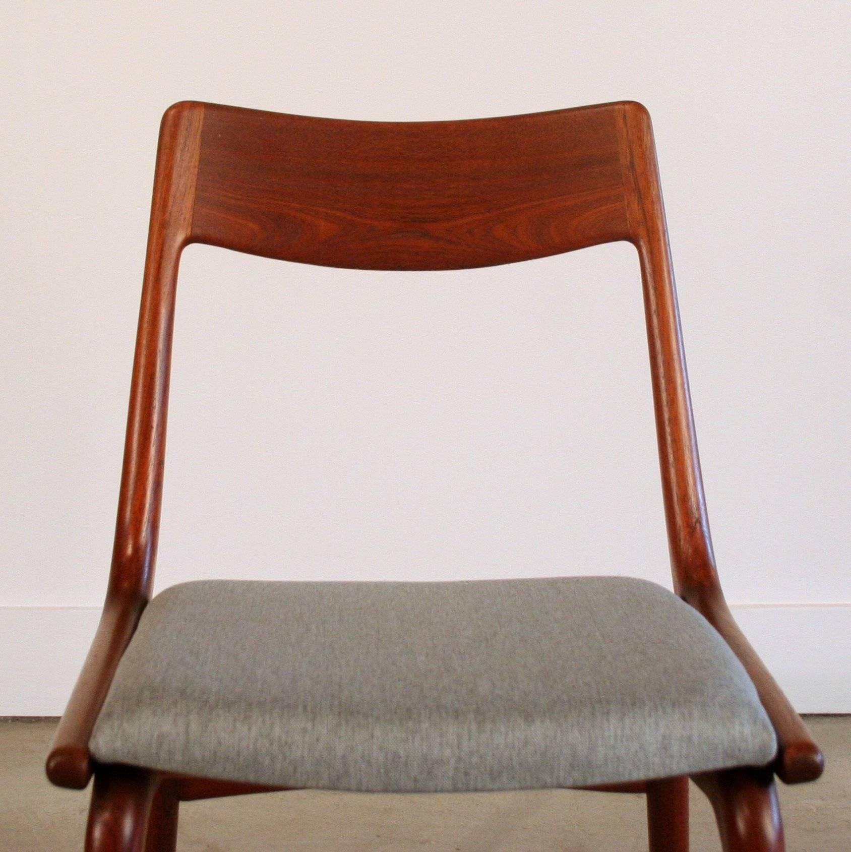 Vintage Danish Teak Boomerang Style Dining Chairs by Erik Christensen  For Sale 1