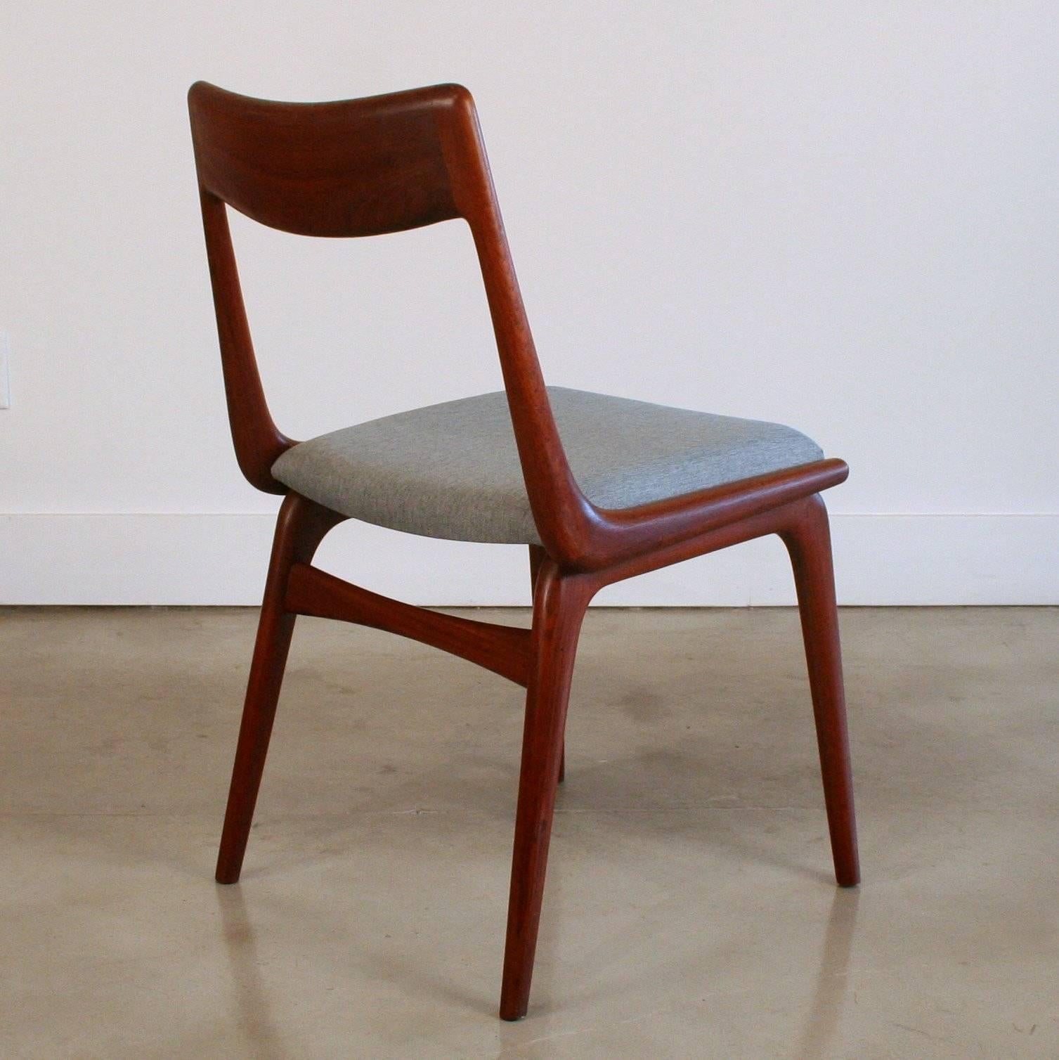 Vintage Danish Teak Boomerang Style Dining Chairs by Erik Christensen  For Sale 2