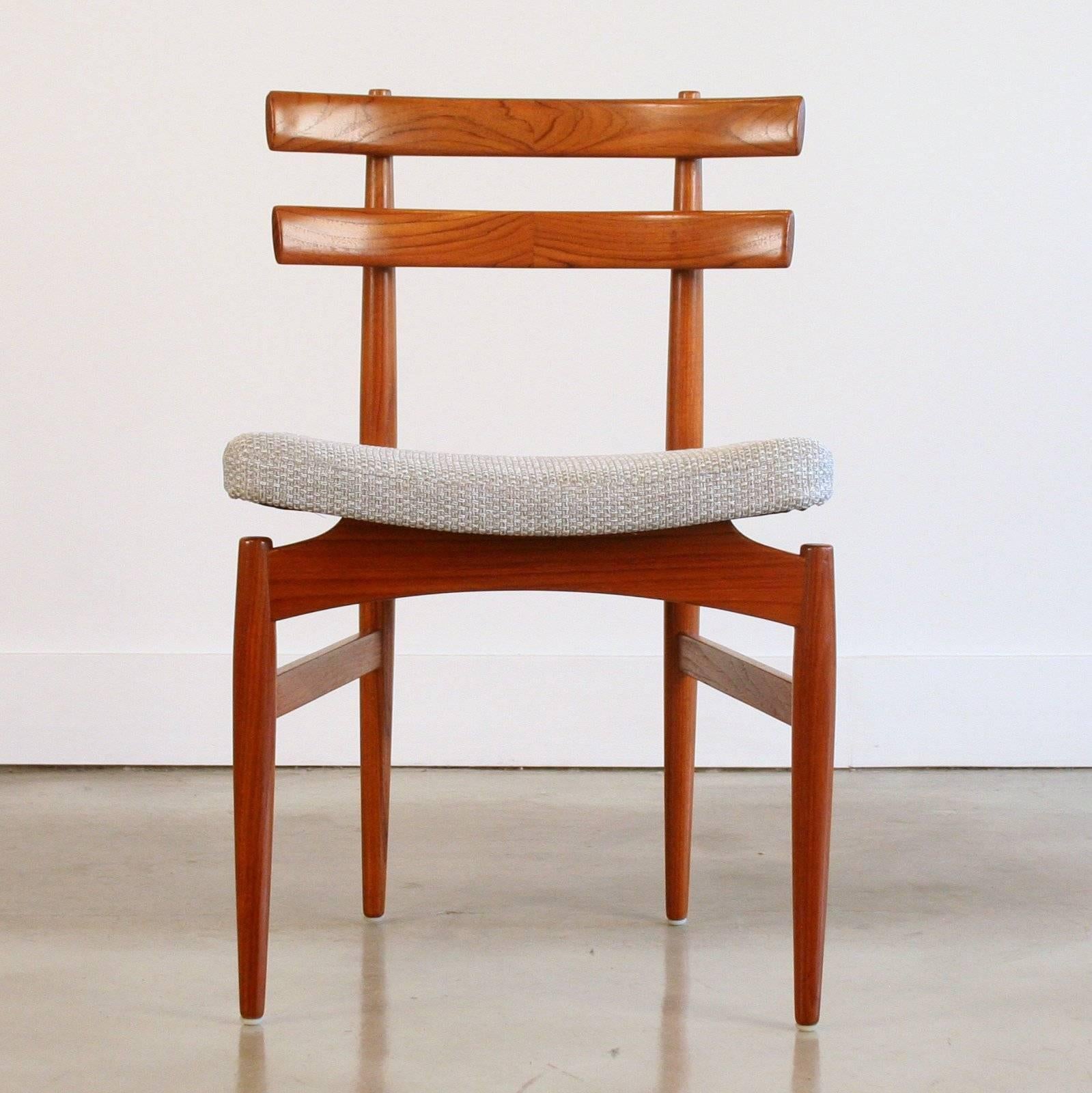 Mid-20th Century Set of Six Vintage Danish Teak Dining Chairs For Sale