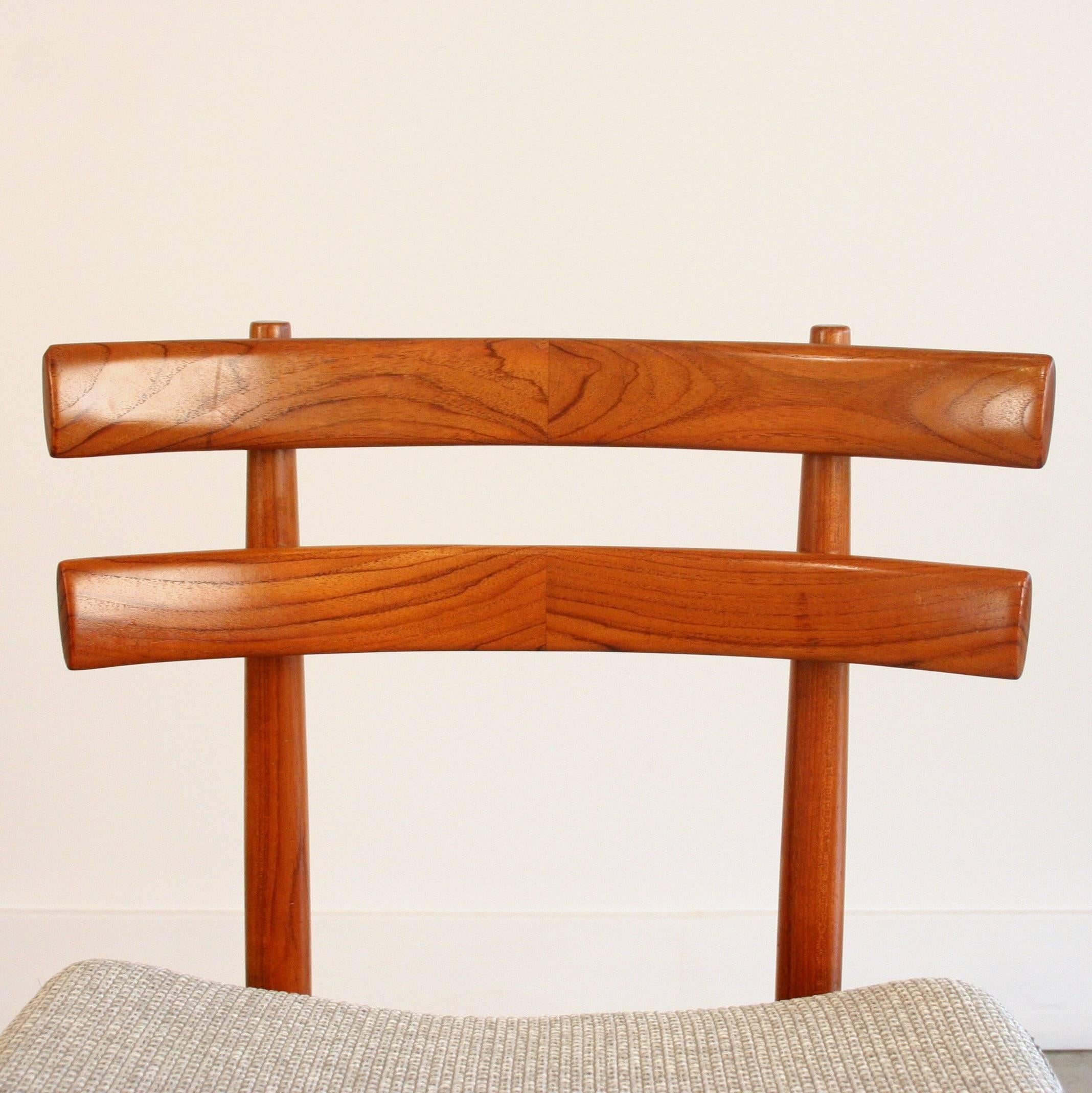 Set of Six Vintage Danish Teak Dining Chairs For Sale 5