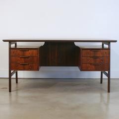 Vintage Danish Rosewood Desk by Gunni Omann