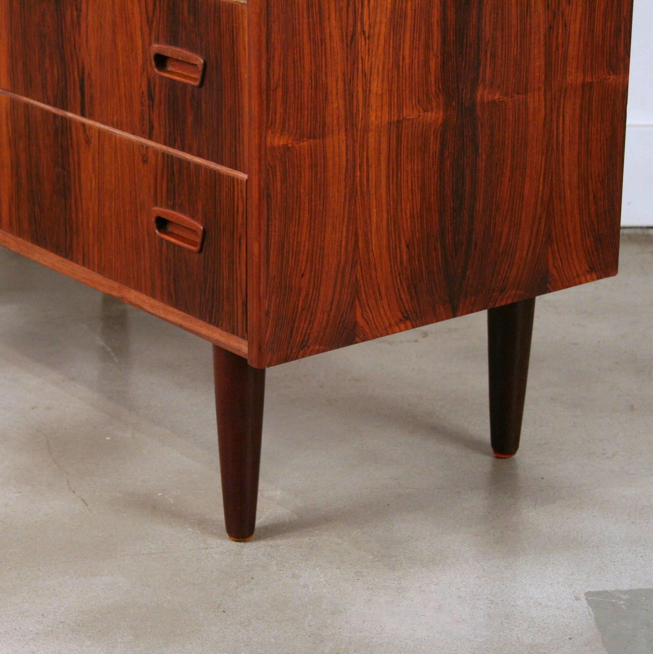 Vintage Danish Five-Drawer Rosewood Dresser For Sale 5