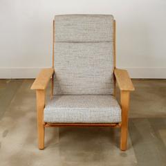 Vintage Danish Oak High-Back Model 290 Lounge Chair